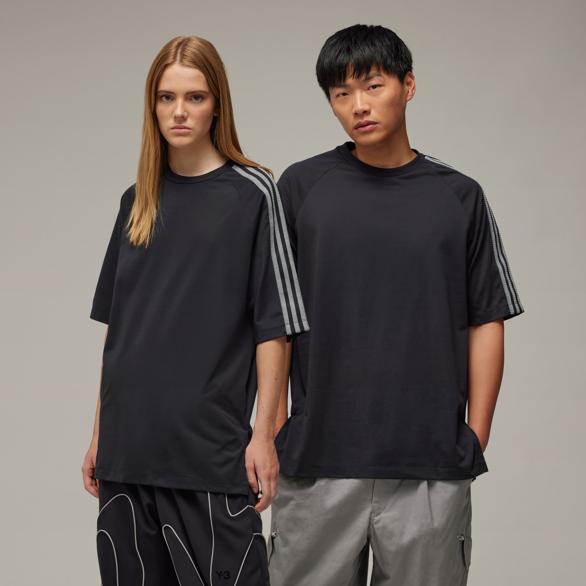 Adidas striped sleeve t shirt online