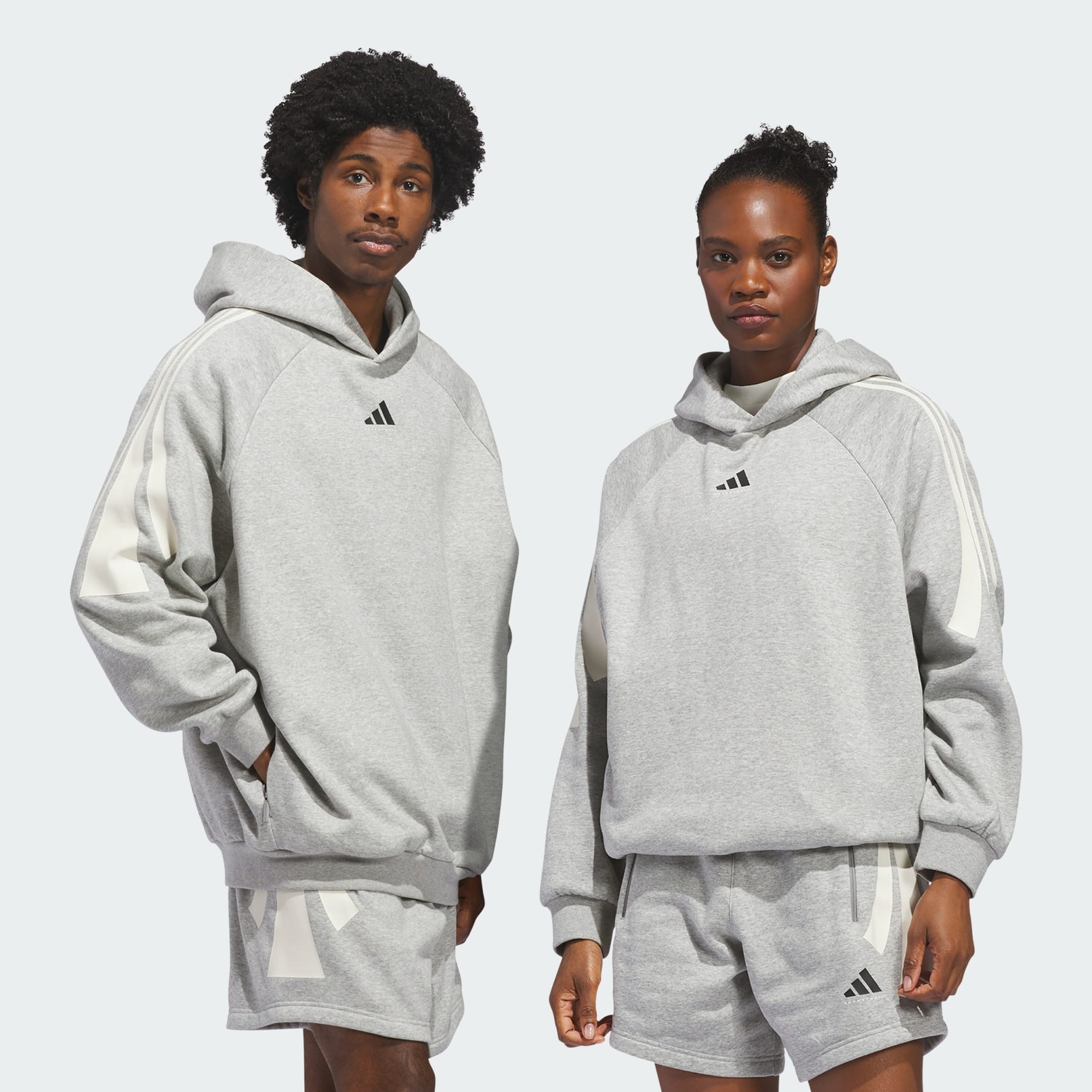 adidas Basketball 3-Stripes Fleece Hoodie (Gender Neutral)