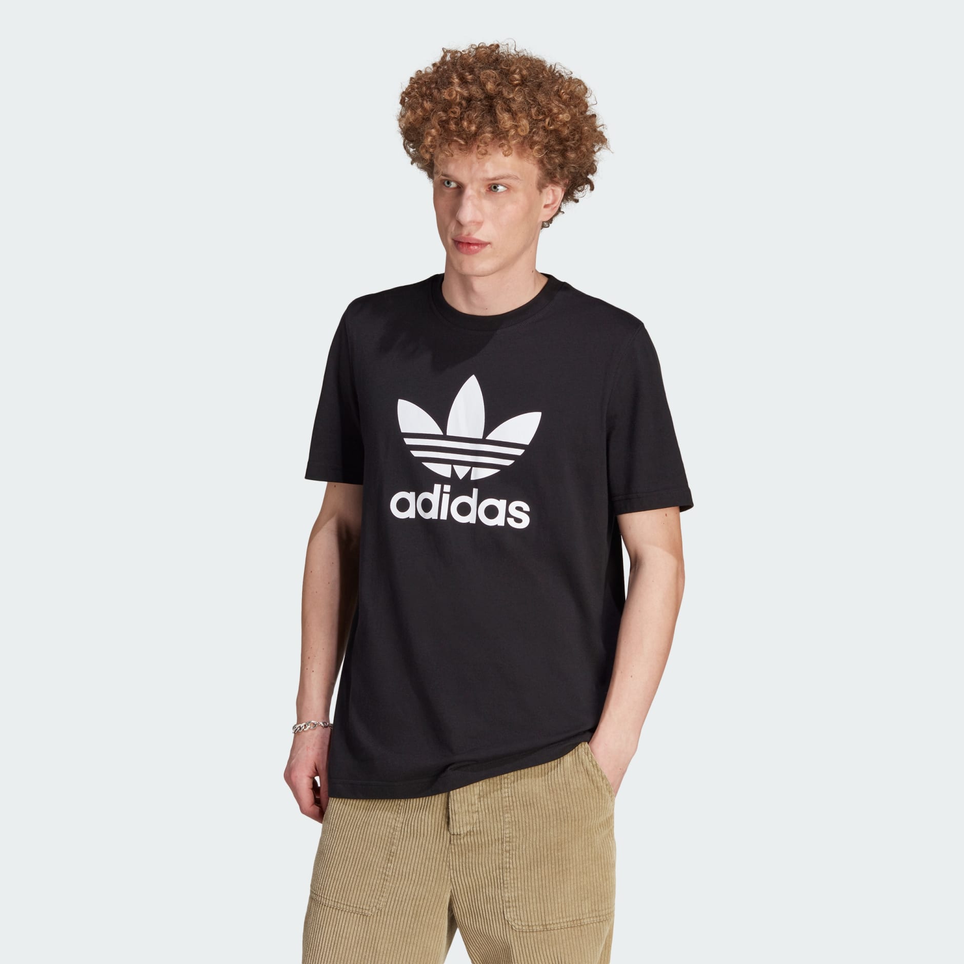 adidas Adicolor Classics Trefoil Tee - Black | adidas UAE