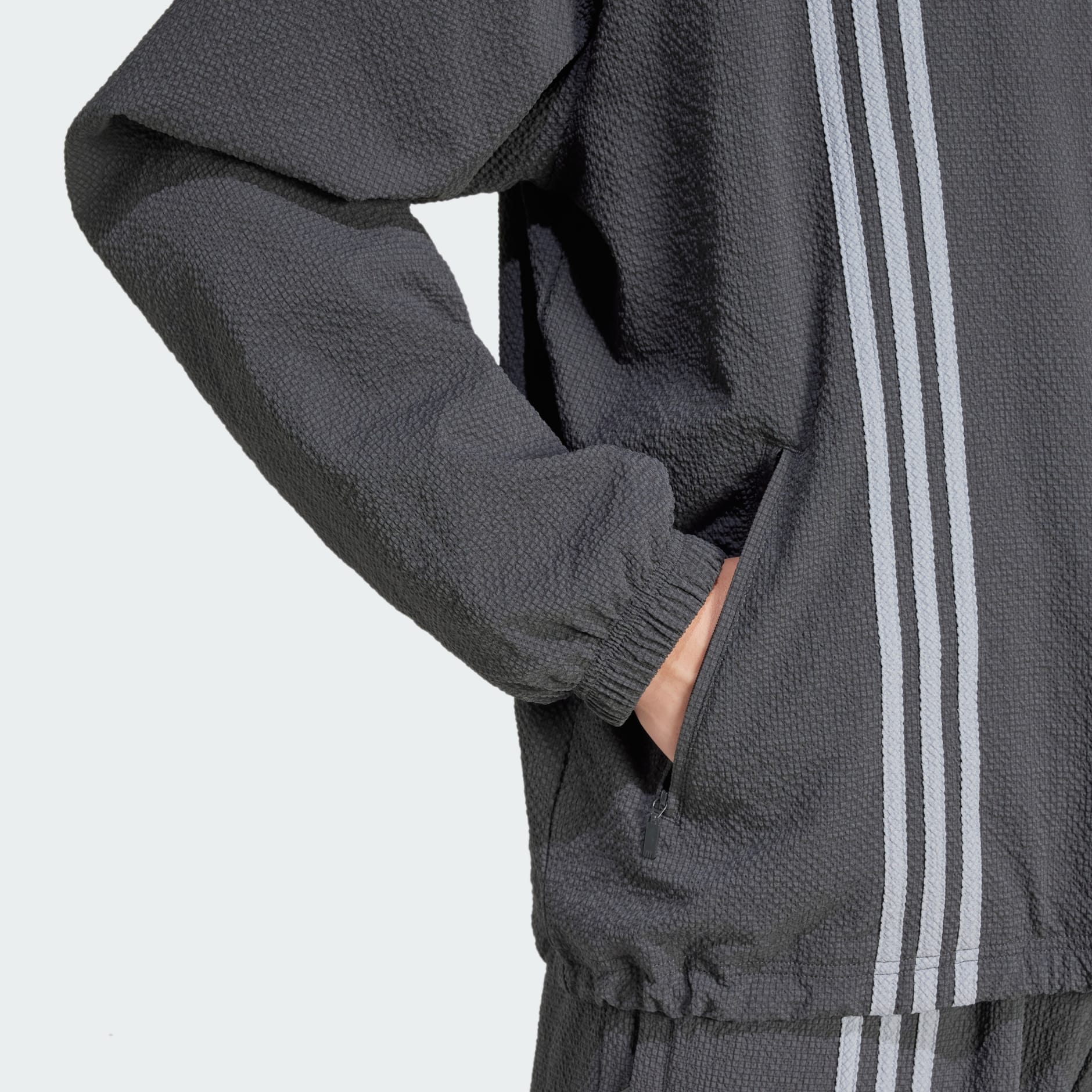 Fashion Seersucker Firebird Track Top