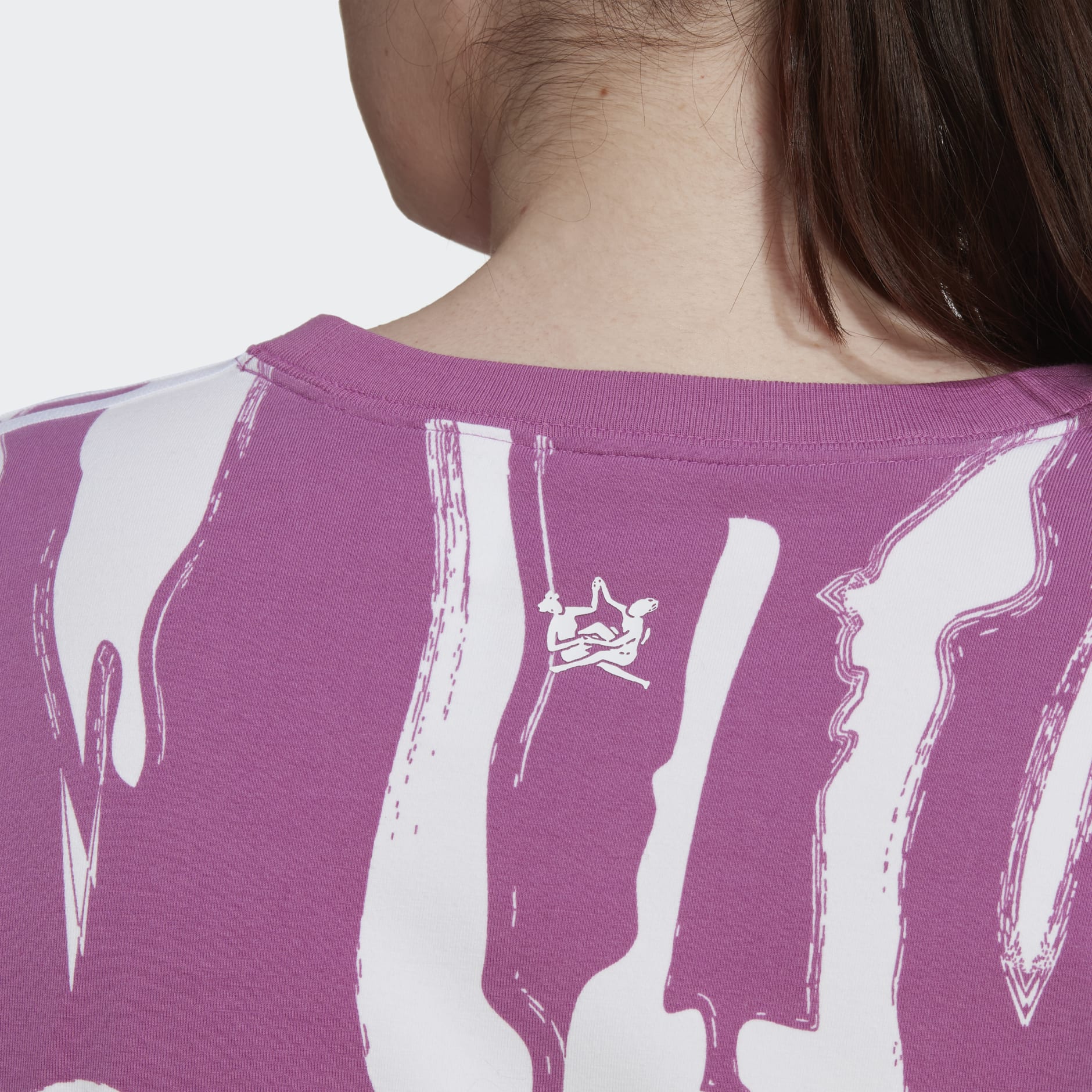 Thebe Magugu Allover Print Crop Tee (Plus Size)