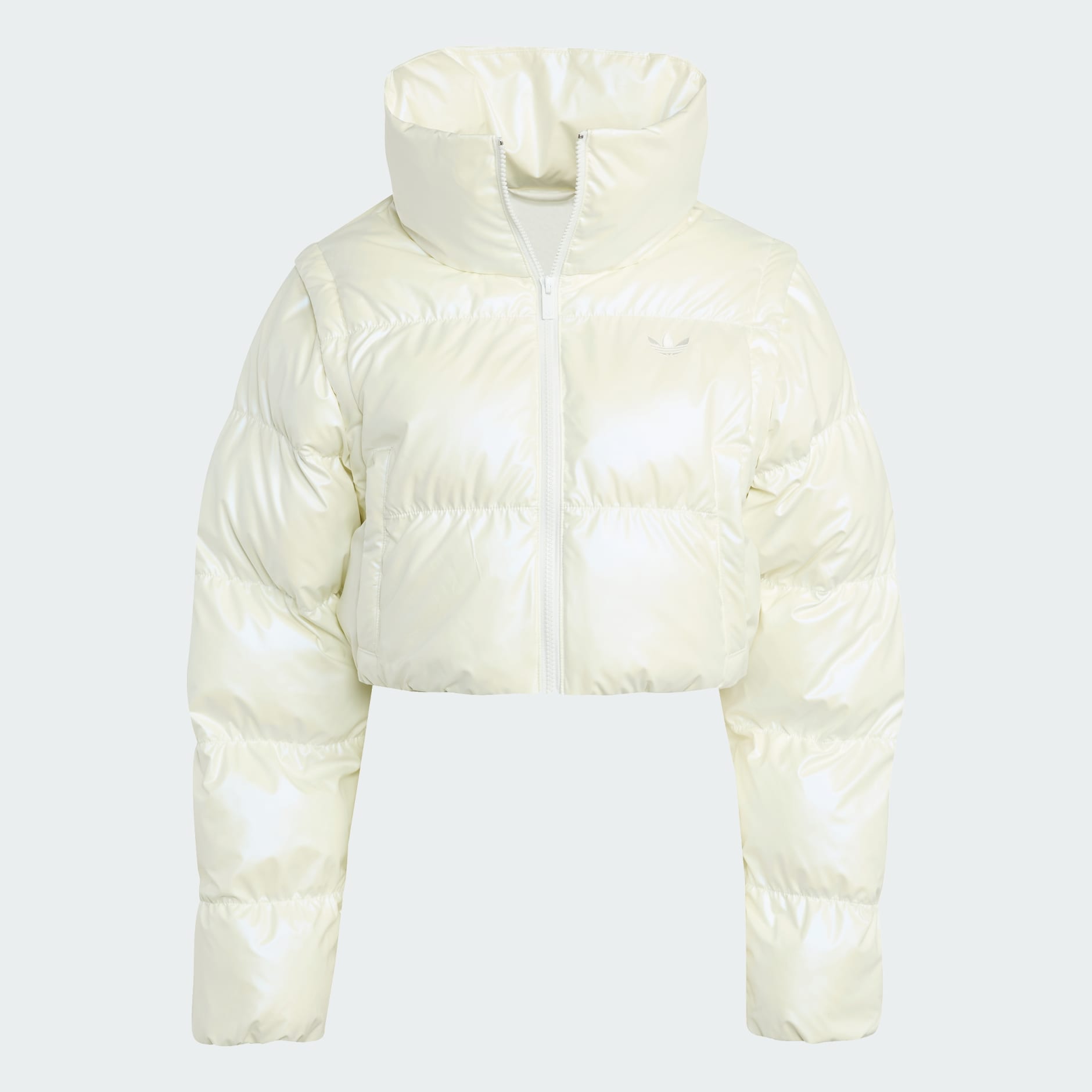 Essentials Glossy 2-In-1 Cropped Puffer