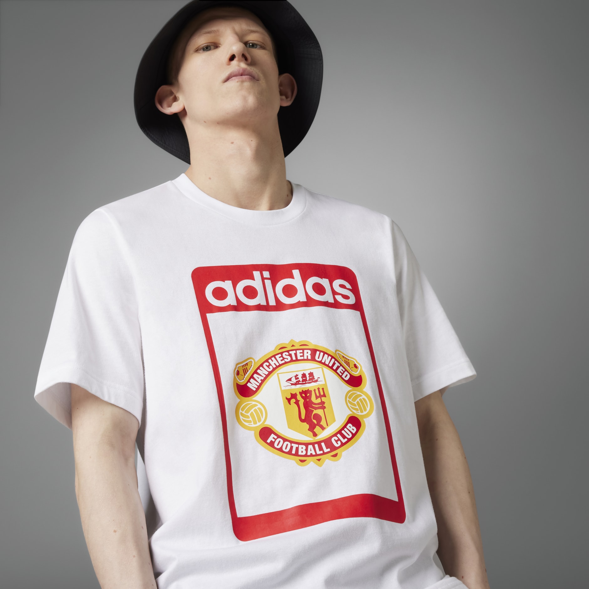 Manchester United adidas Originals Old Trafford Trefoil T-Shirt - White