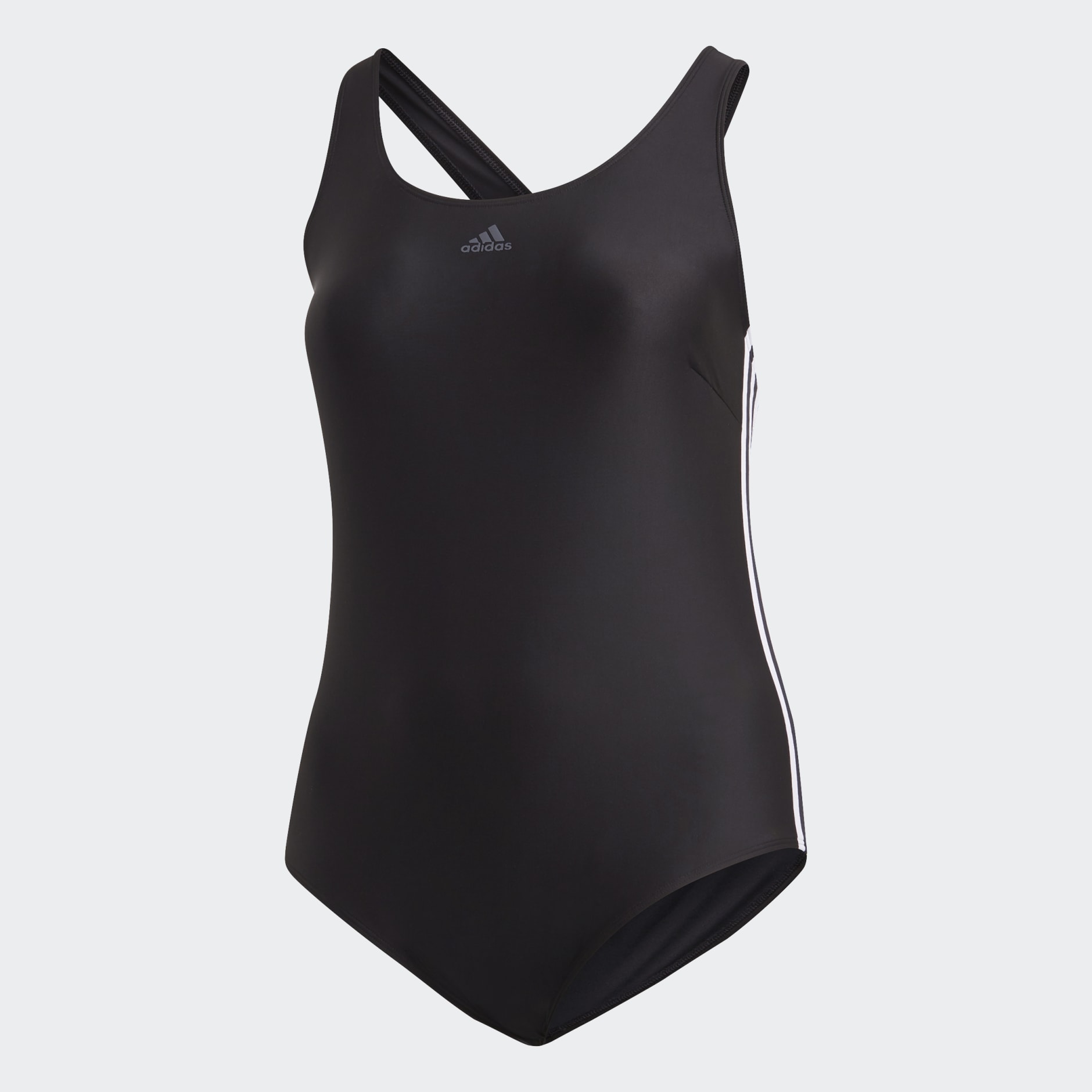 adidas Classic 3-Stripes Swimsuit - Black | adidas UAE