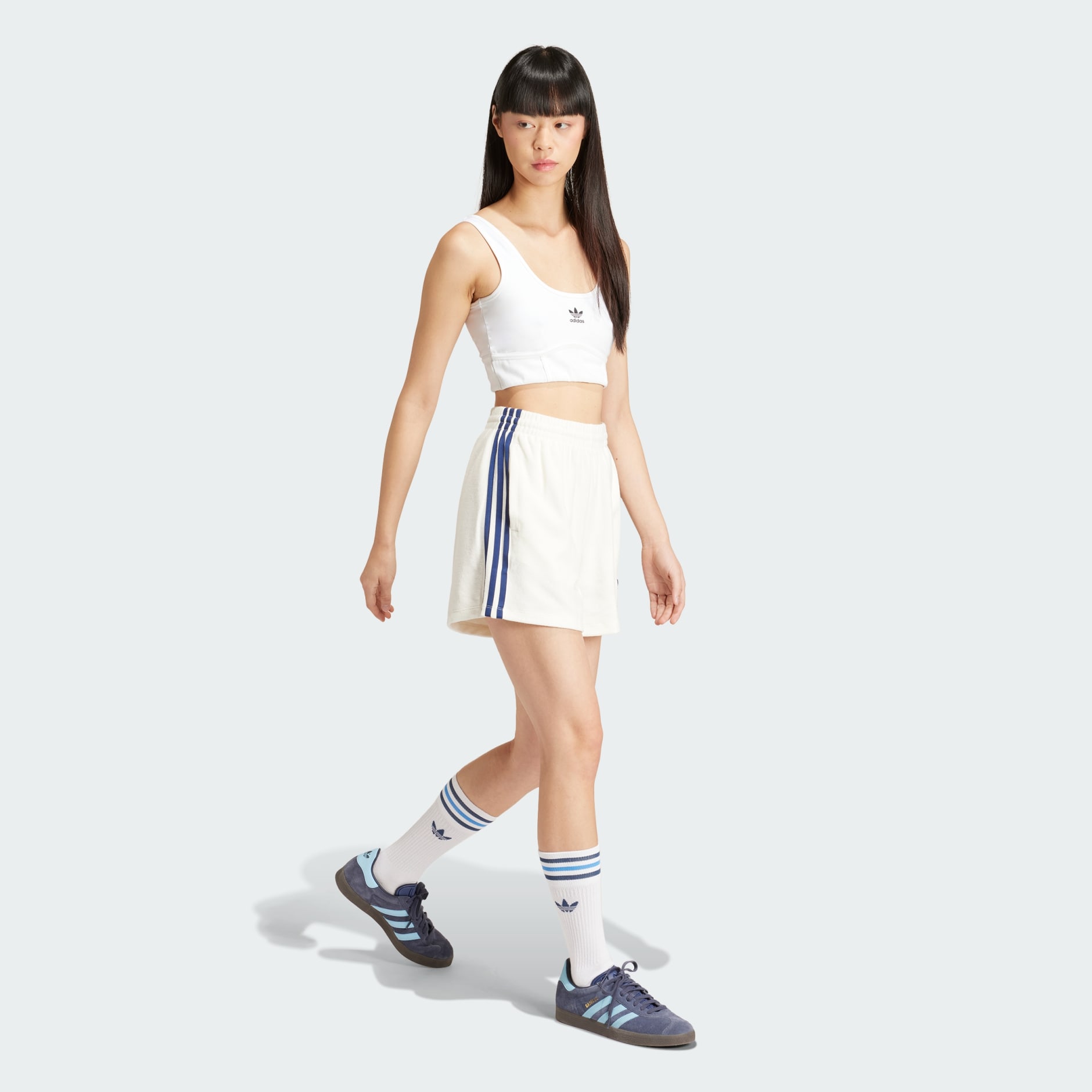 Women's Clothing - Terry Shorts - White | adidas Oman