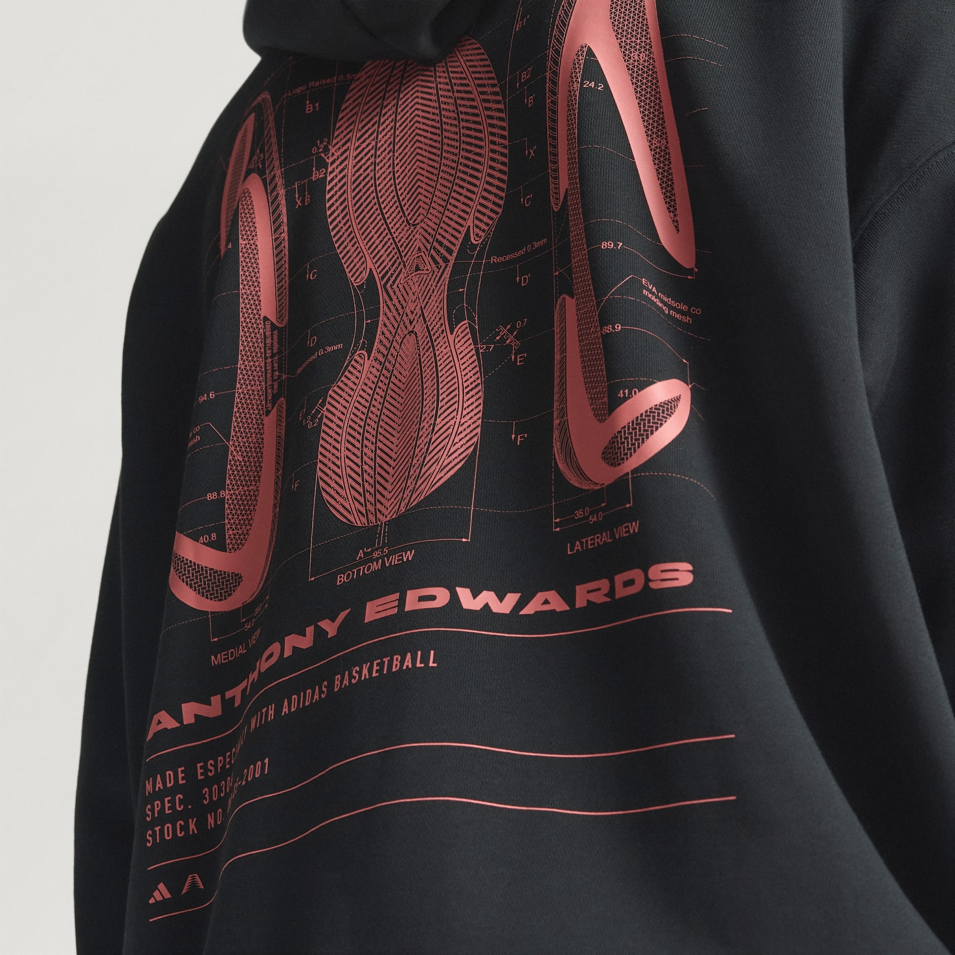 Majica s kapuljačom Anthony Edwards Schematic