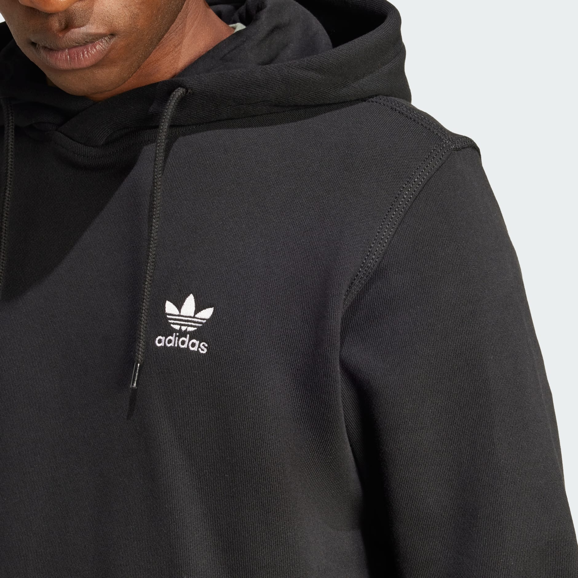 Clothing - Trefoil Essentials Hoodie French Terry - Black | adidas