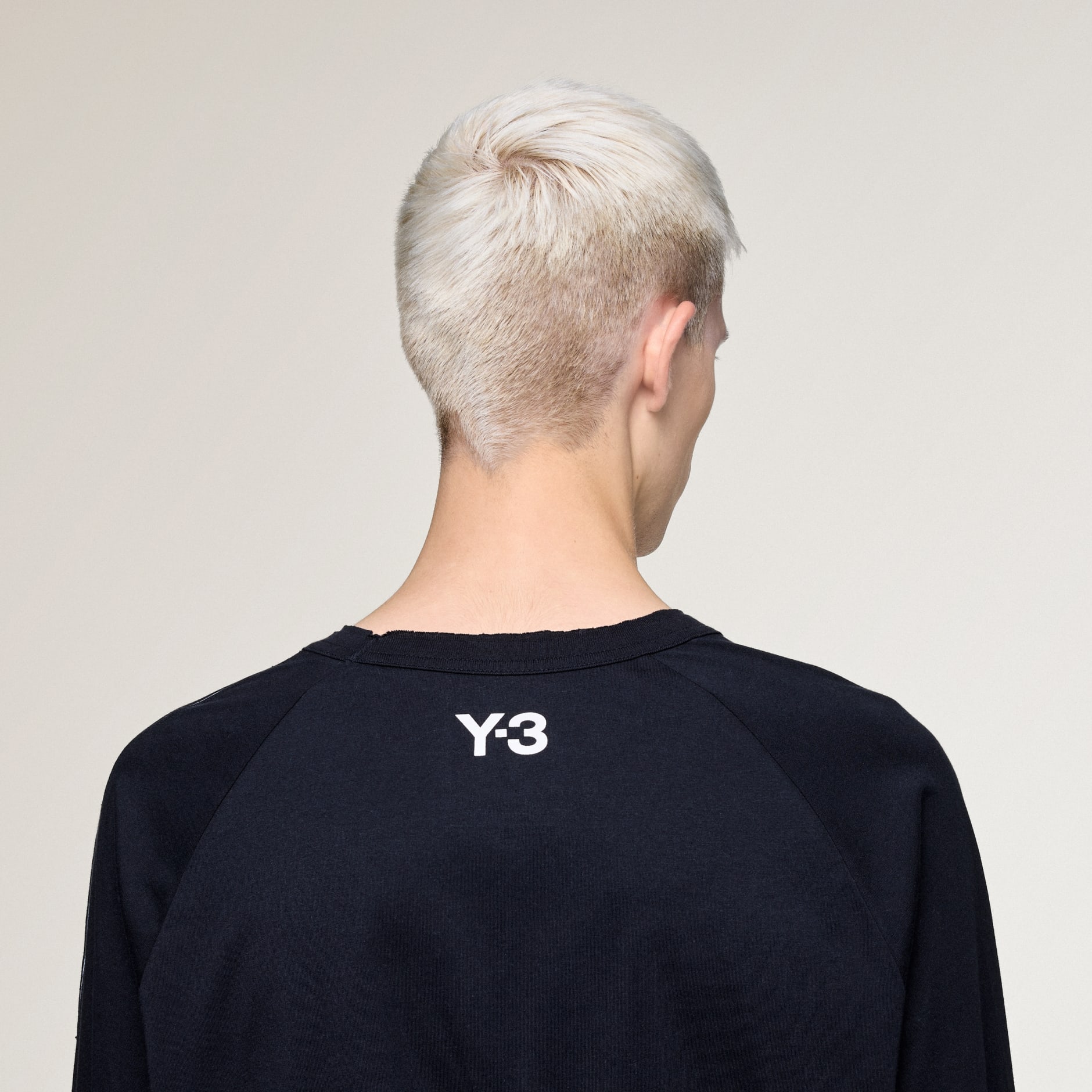 TRICOU CU M&Acirc;NECĂ LUNGĂ Y-3 RAW EDGE 3 STRIPES