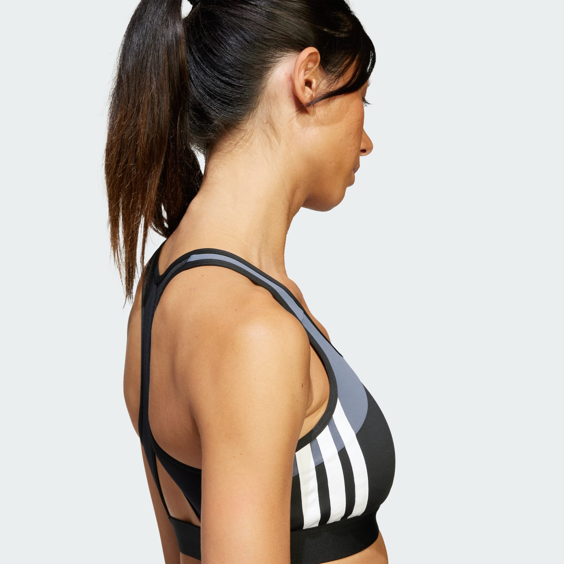 Powerreact Train Medium Support 3-Stripes Bra