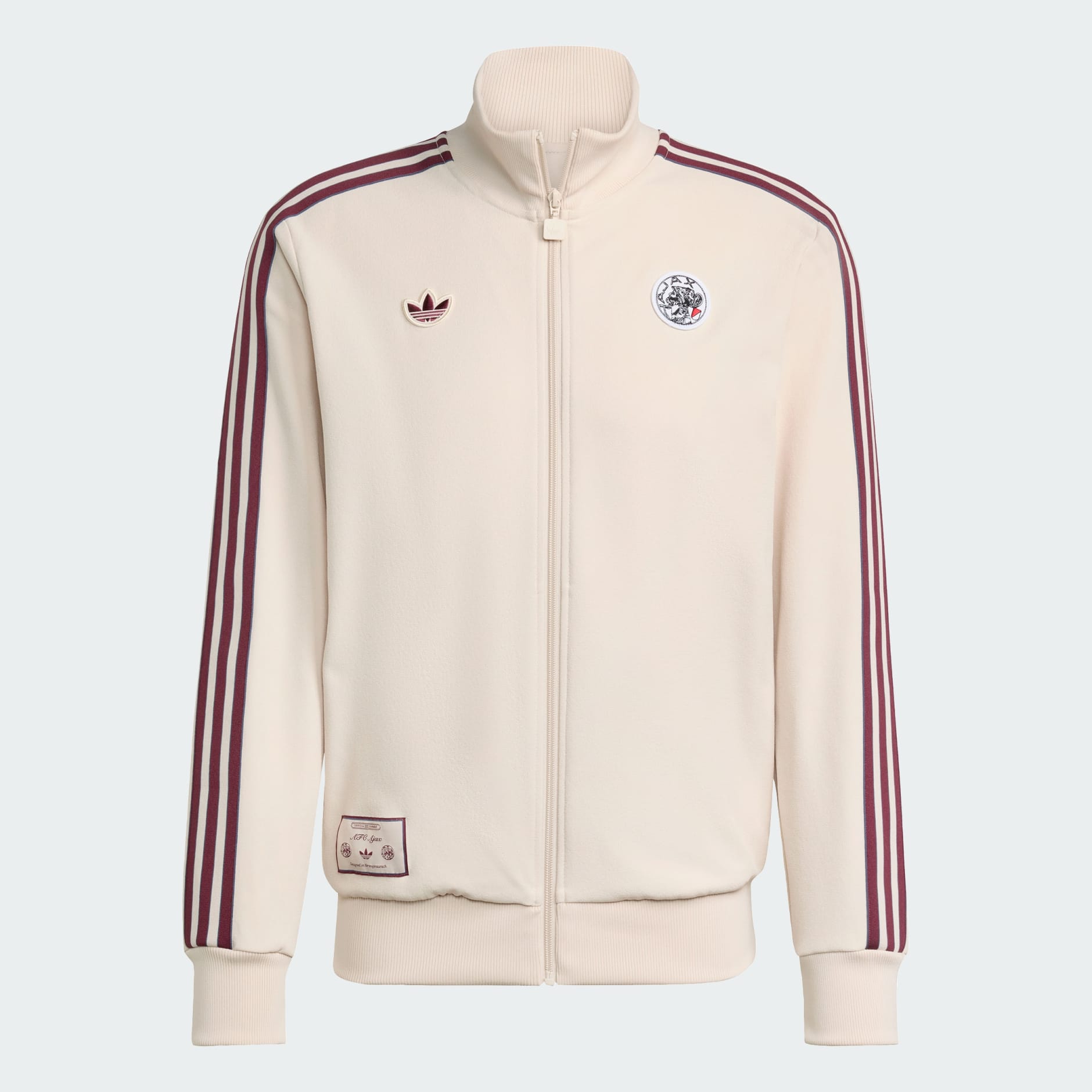 Clothing - Ajax Amsterdam Terrace Icons Track Top - Beige