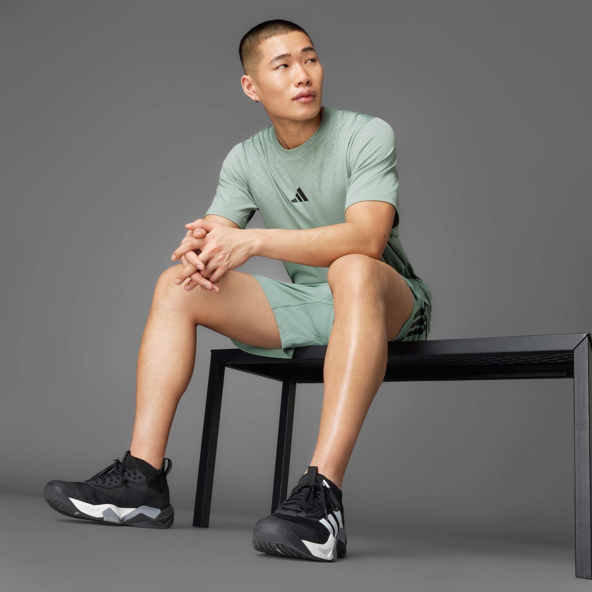 adidas Power 3-Stripes Tee - Green | adidas UAE