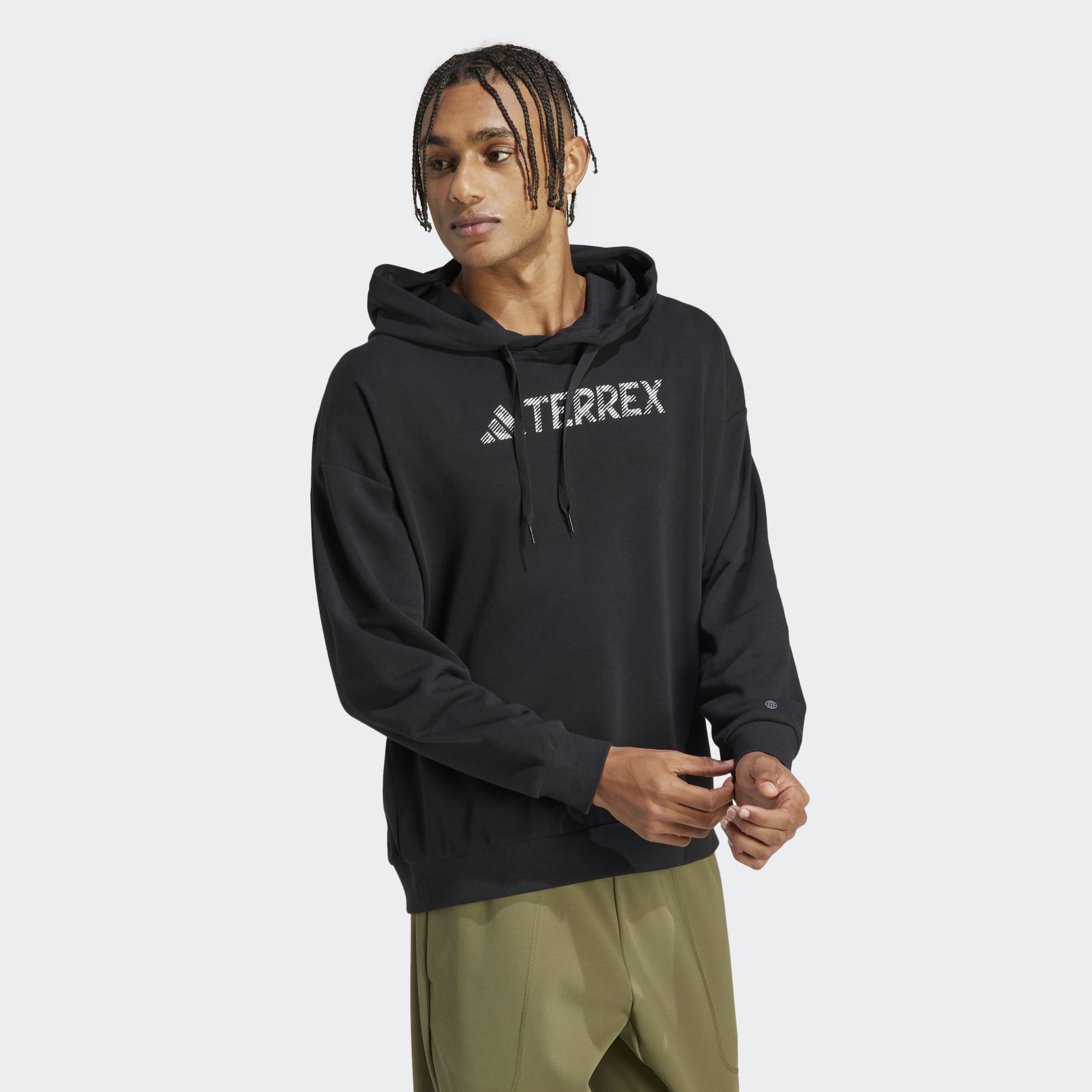 Clothing - Terrex Large Logo Hoodie (Gender Neutral) - Black | adidas ...