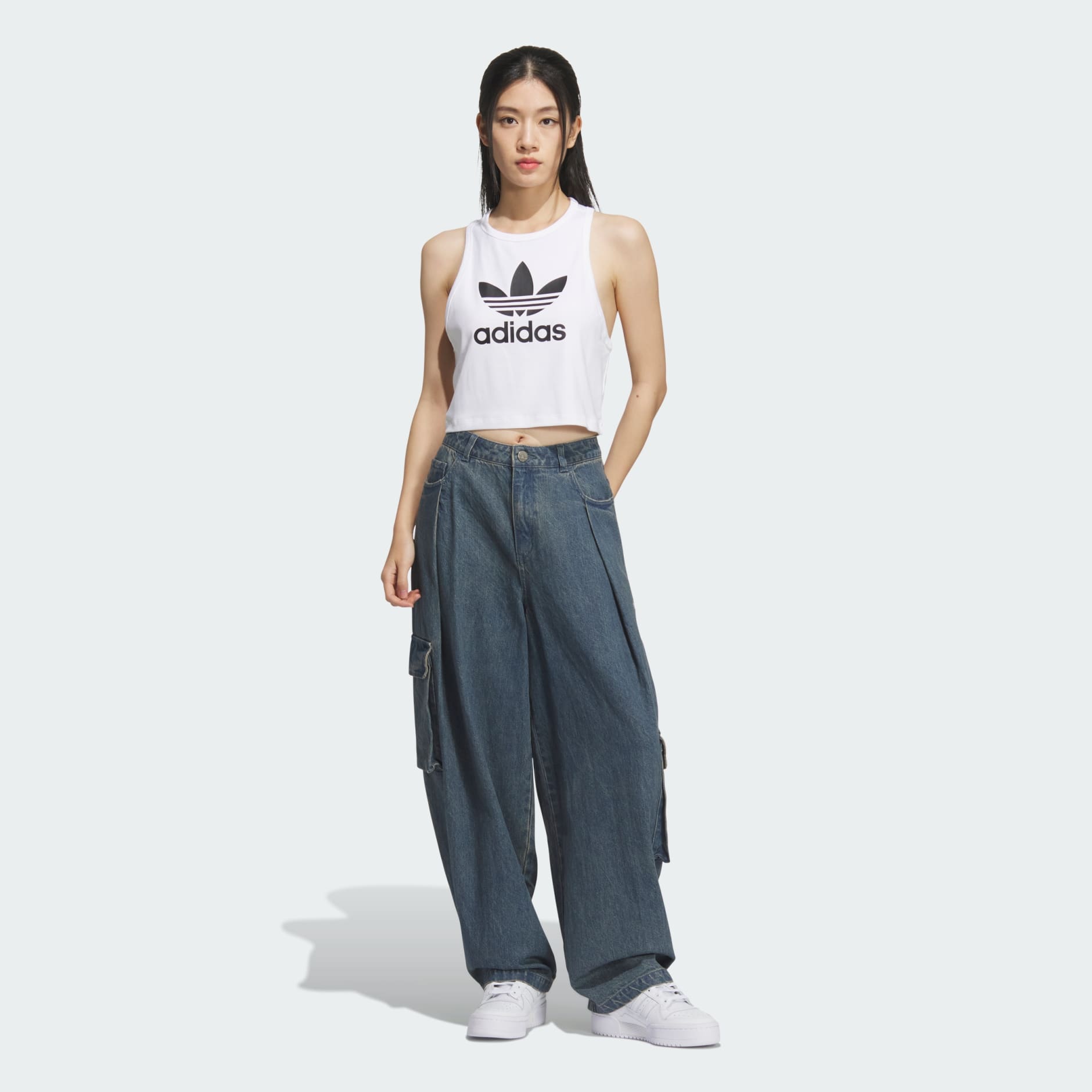 ★adidas originals★W SOFT DENIM CARGO PANTS★追跡可 ☆adidas☆DENIM ADIBREAK ジーンズ ワイドパンツ☆追跡可