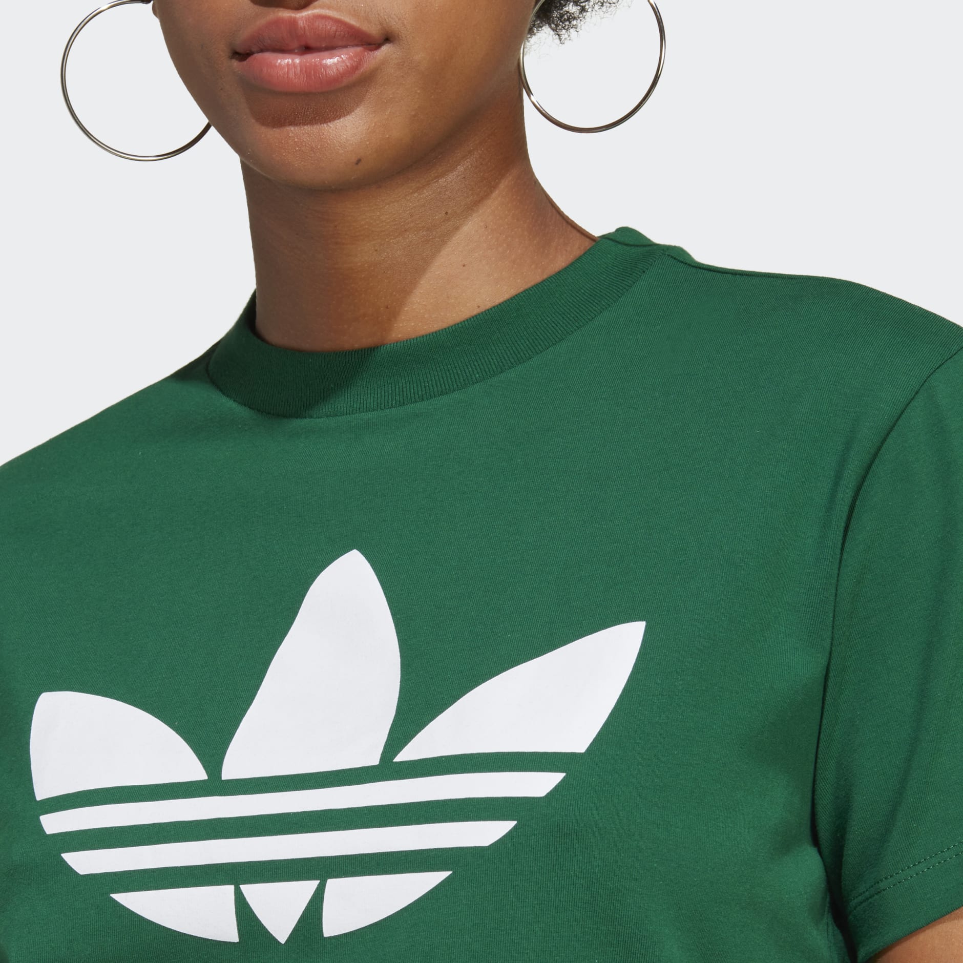 Women\'s Clothing Classics Tee adidas - Green Trefoil | - Adicolor Oman