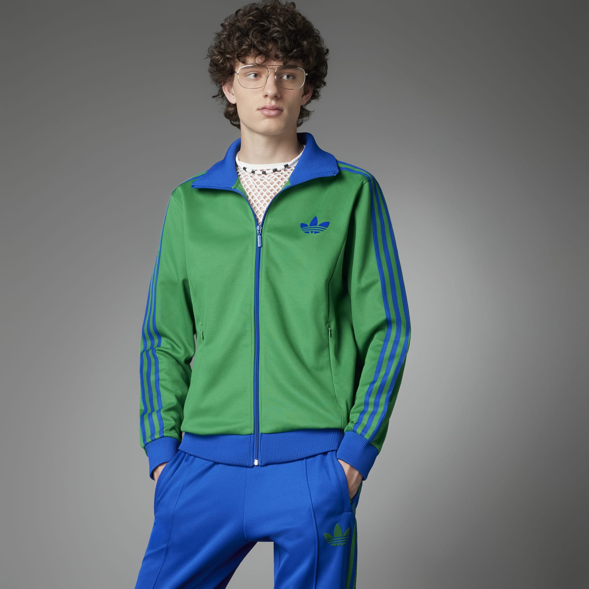 Men's Clothing - Adicolor 70s Striped Track Top - Green | adidas Qatar