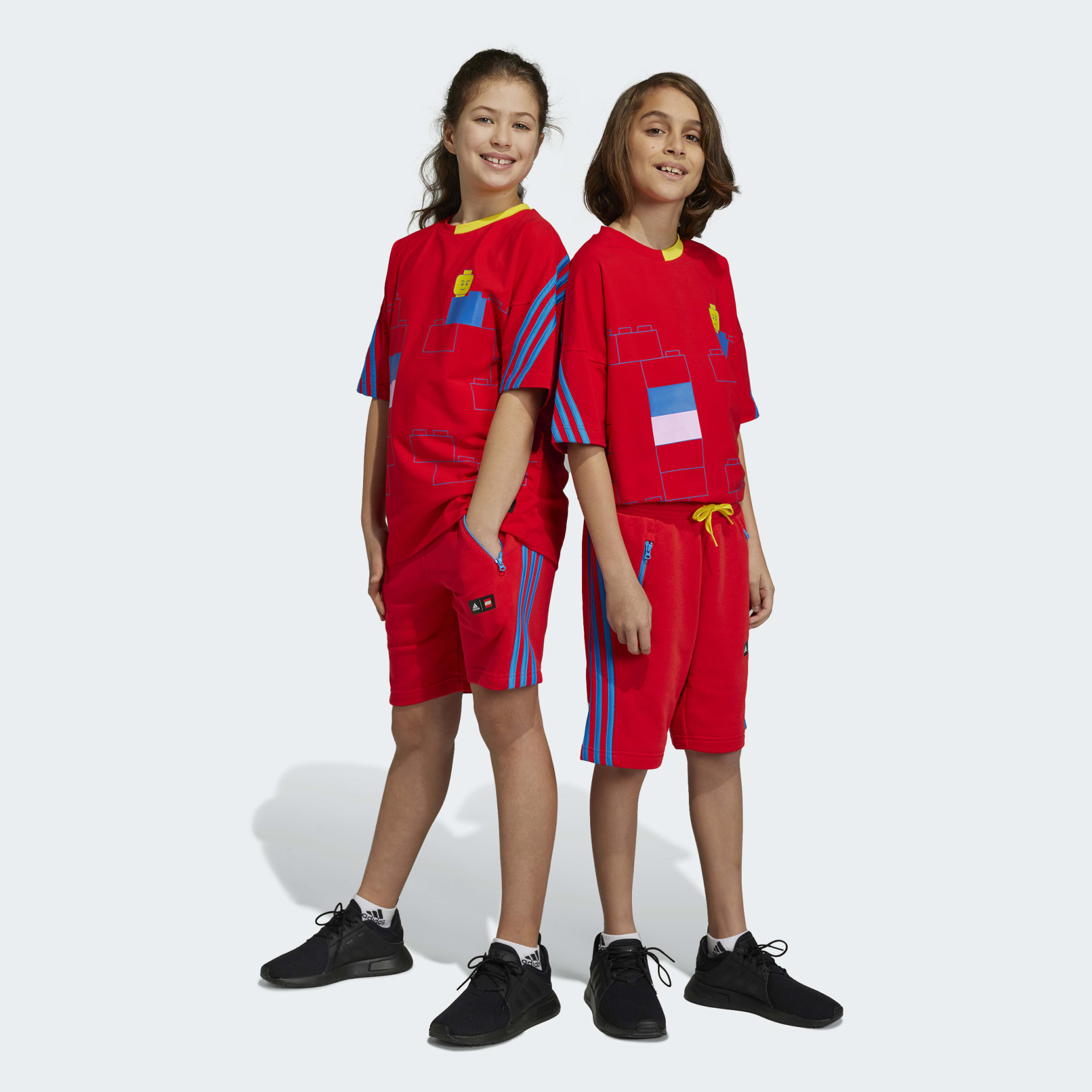 Kids Clothing - adidas x Classic LEGO® Shorts - Red | adidas Saudi Arabia
