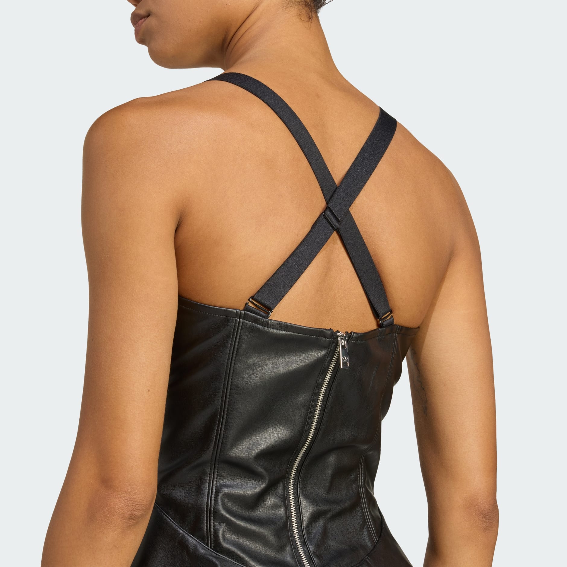 Rochie adidas x Jeremy Scott, din piele artificială