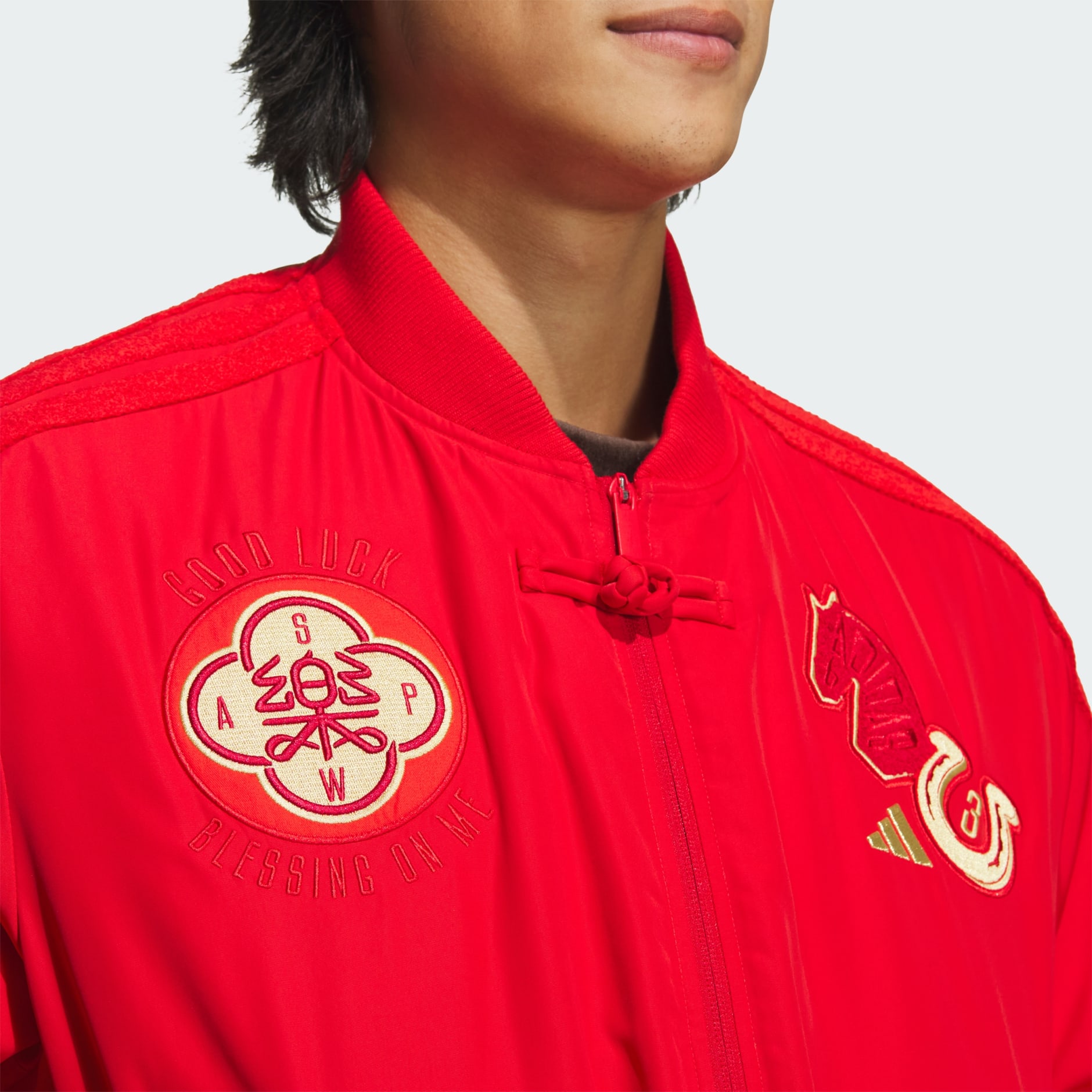 CNY MODERN CHINA 3 STRIPES PADDED BOMBER JACKET