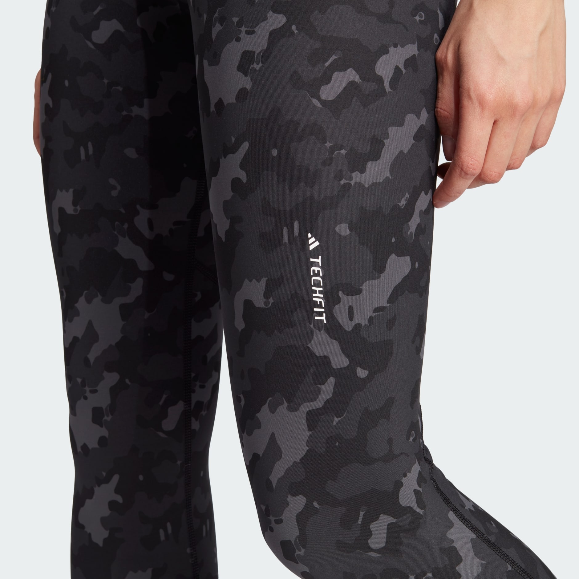 adidas Techfit Camo 7/8 Leggings Women - grey five/carbon HS7416