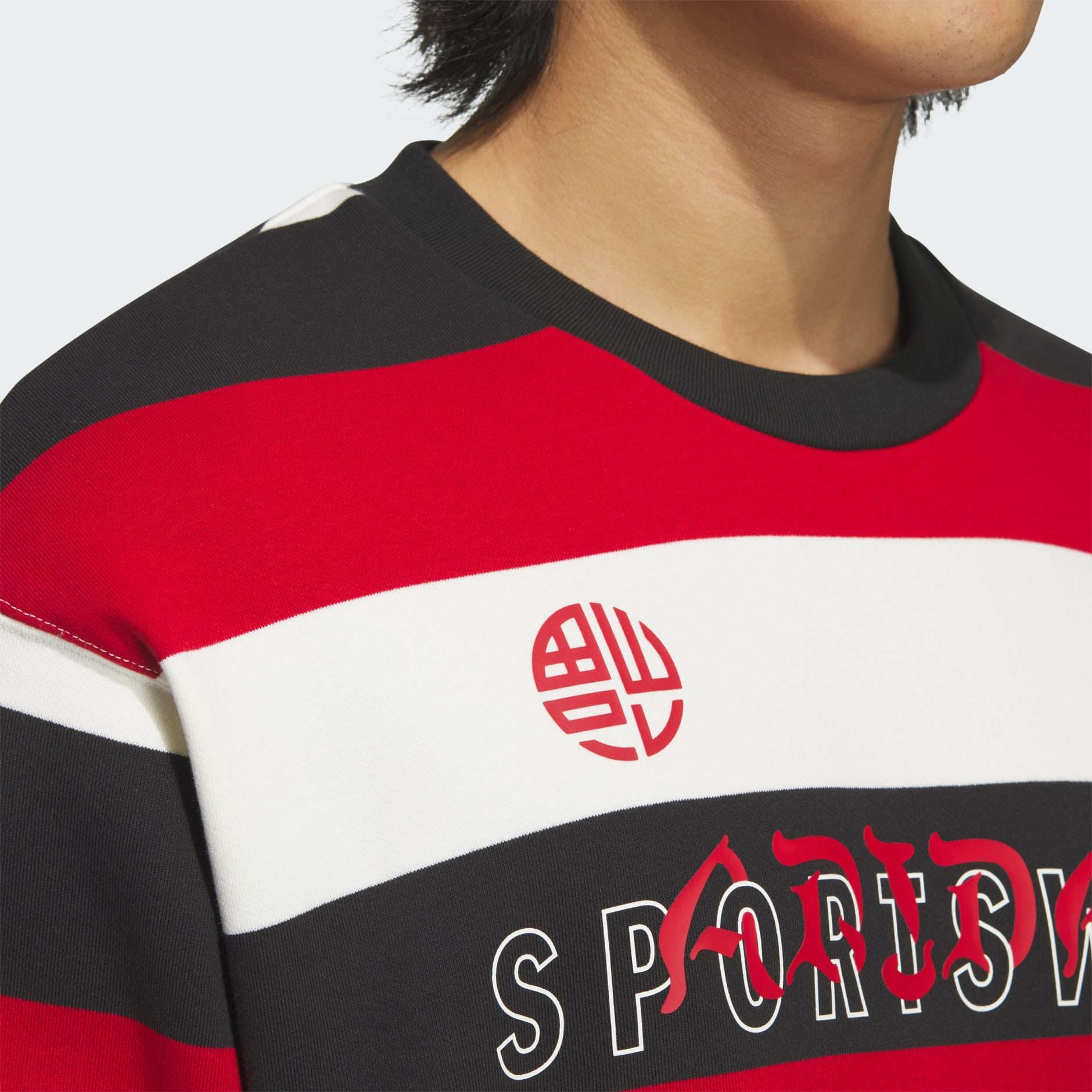 【adidas】ユニセックス◇CNY STRIPE スウェットシャツ CNY Stripe Sweatshirt (Gender Neutral) - Black | adidas Hong