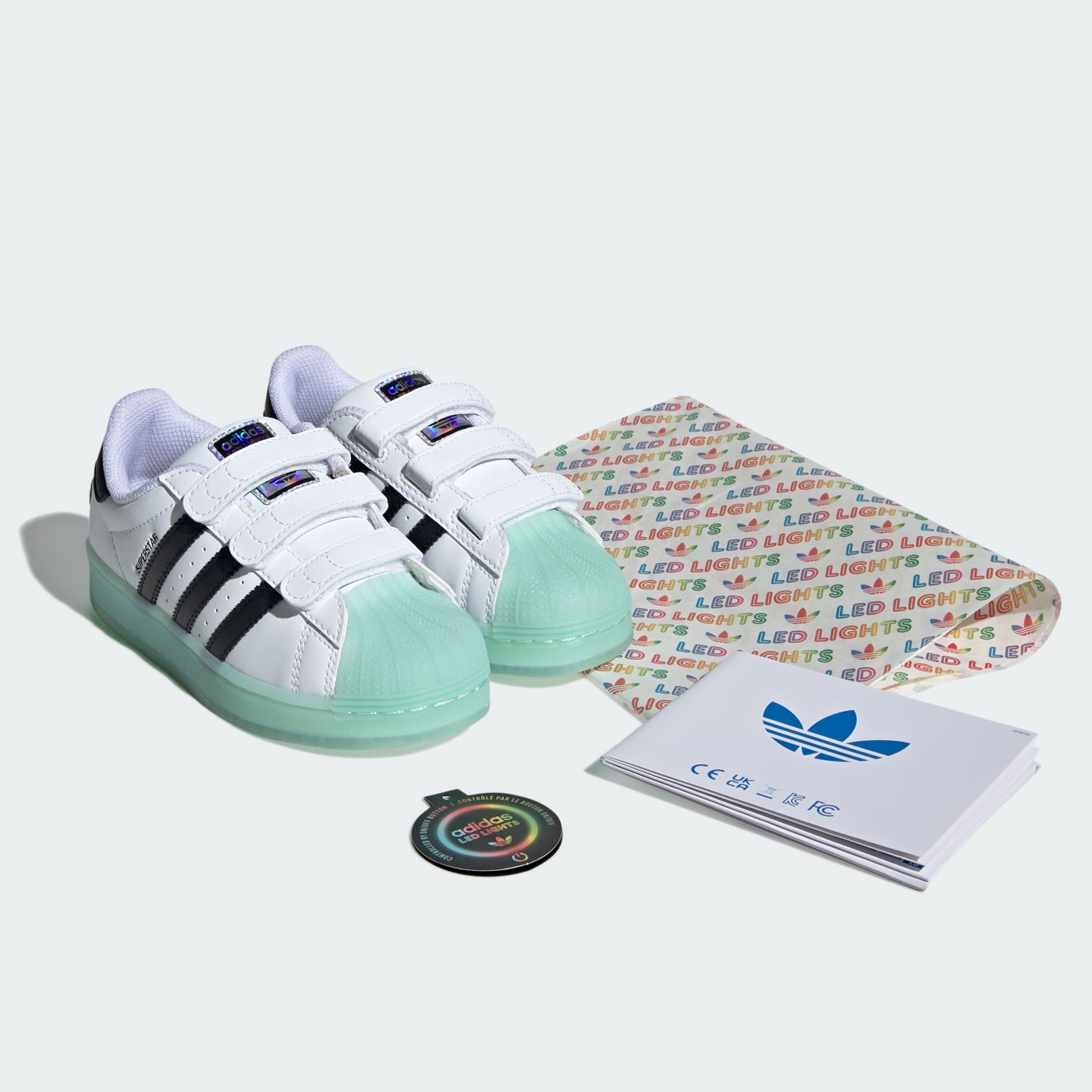 adidas Superstar LED Lights Comfort Closure Shoes Kids White adidas TZ