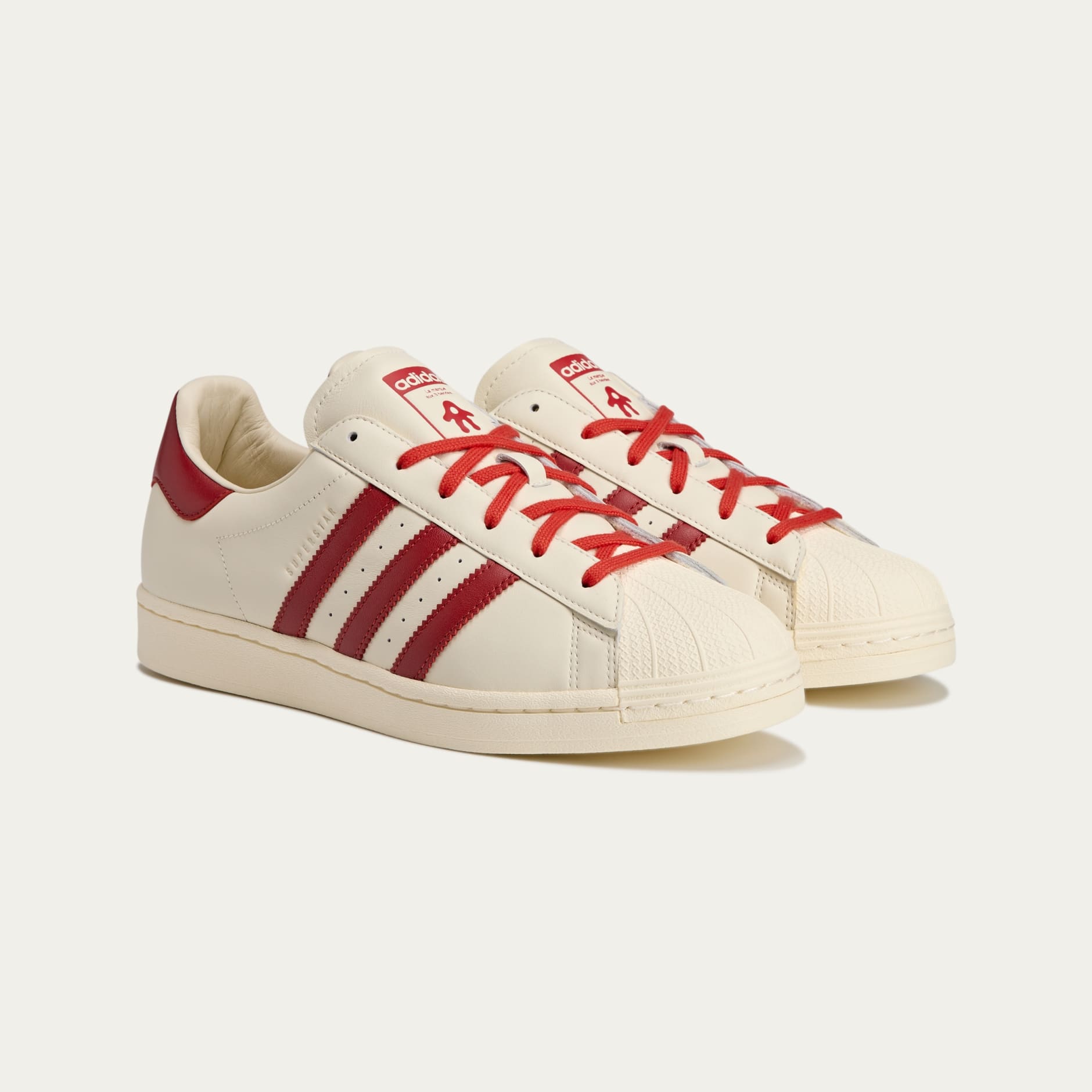 Adidas superstar red vintage best sale