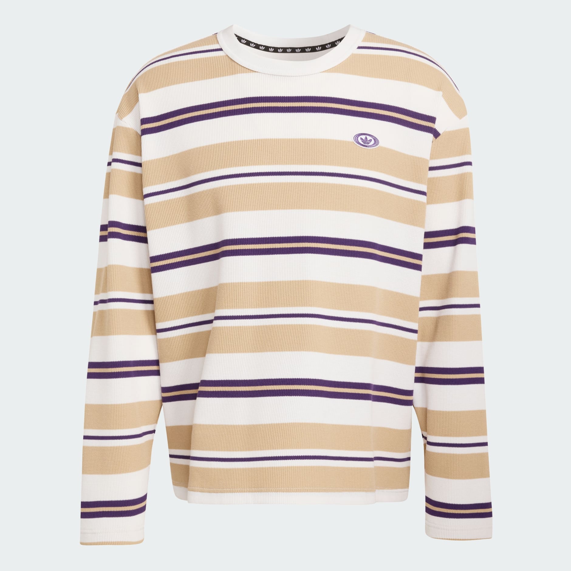 تيشيرت بأكمام طويلة 90s ALTERNATIVE SPORT STRIPE WAFFLE