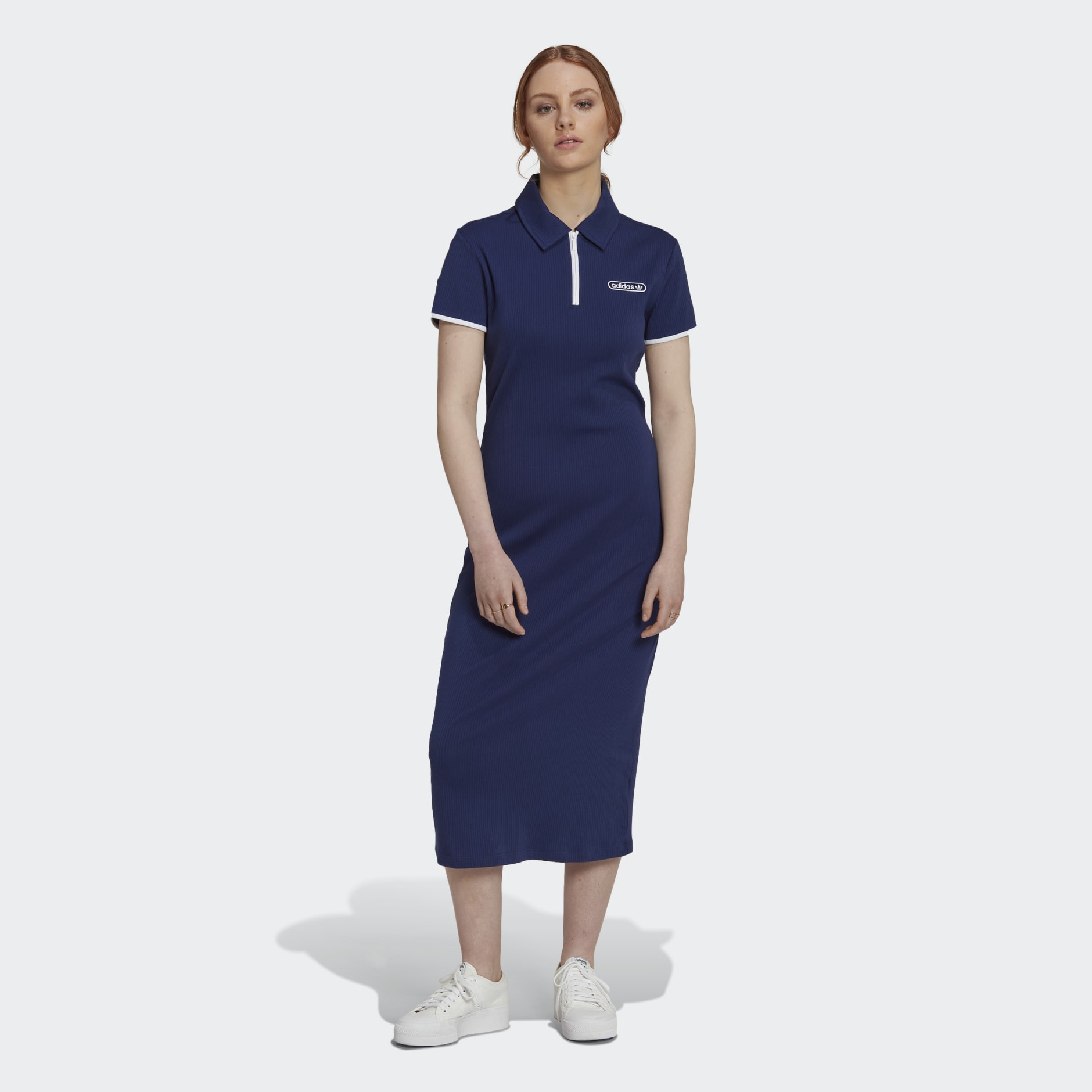 Women's Clothing - Midi Zip Polo Dress - | adidas