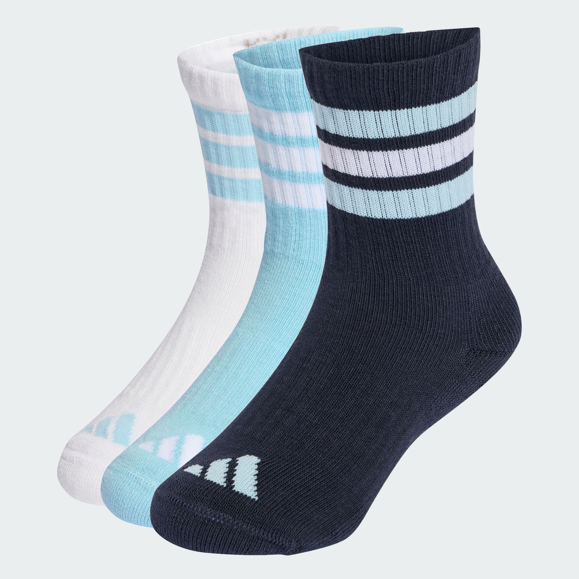 CHAUSSETTES MI-MOLLET SPORTSWEAR REMBOURR&Eacute;ES 3 BANDES (3 PAIRES)