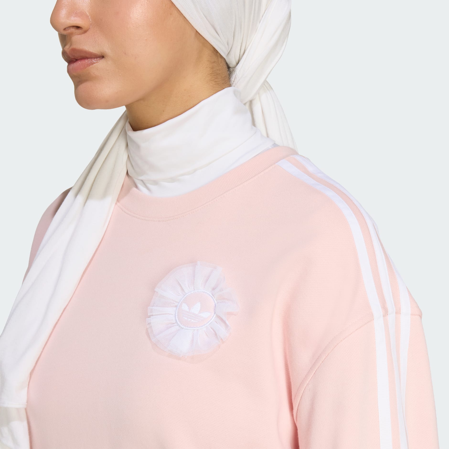 Sweat-shirt RAS-DU-COU LOGO DENTELLE ADIDAS ORIGINALS