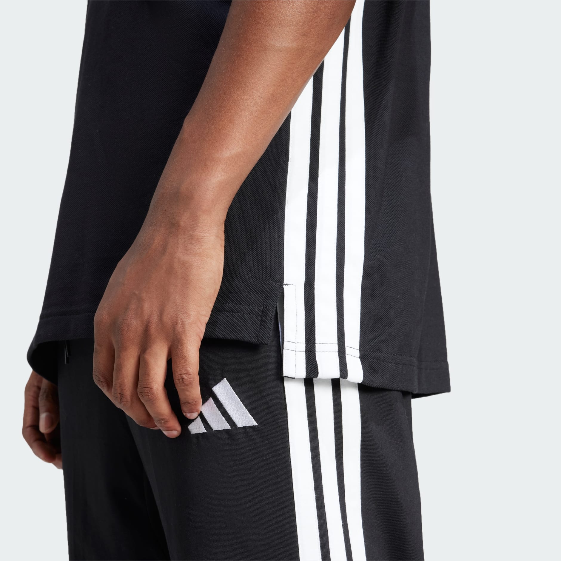 Essentials 3-Stripes Piqu&eacute; Polo Shirt