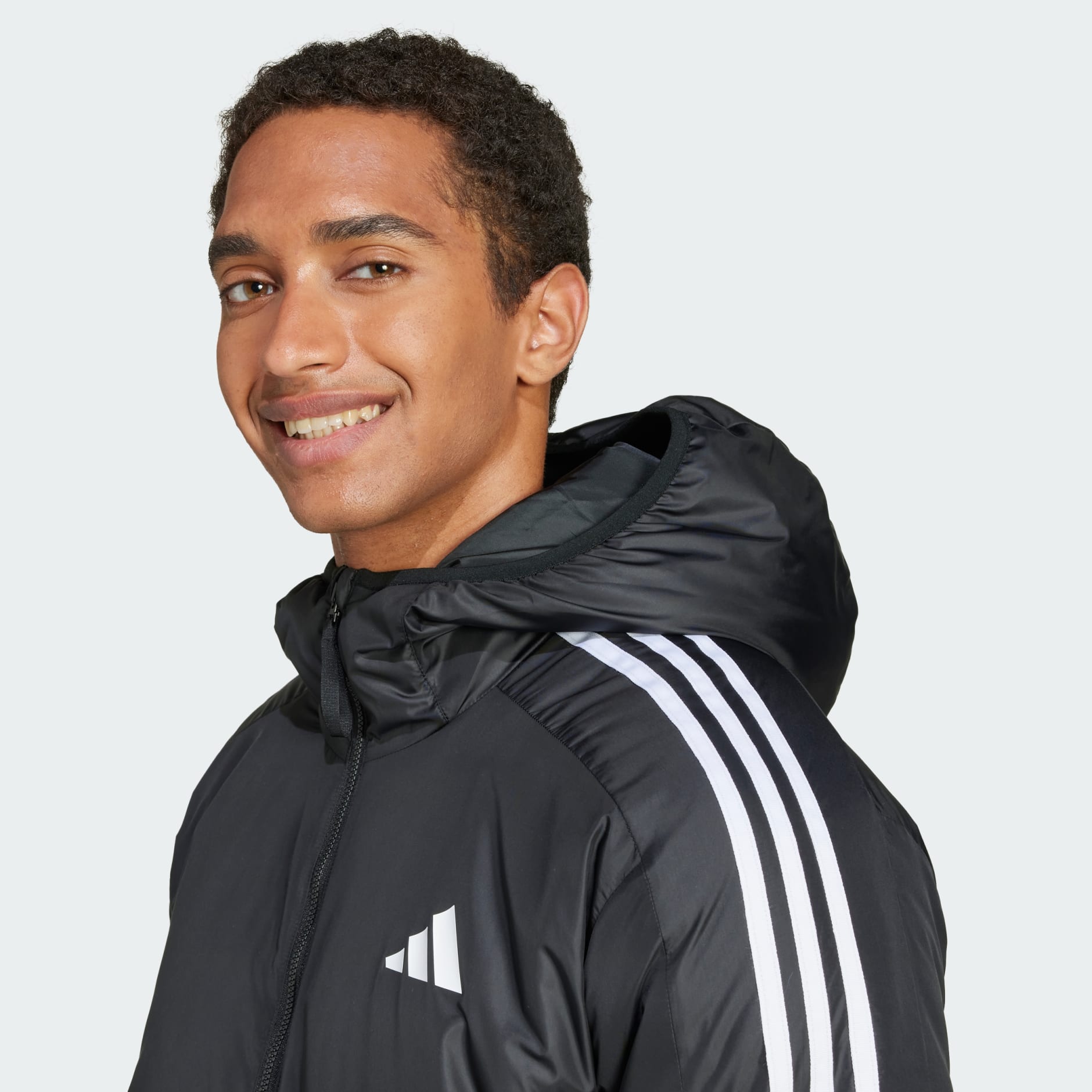 Essentials 3-Stripes Insulation Hooded Jacket