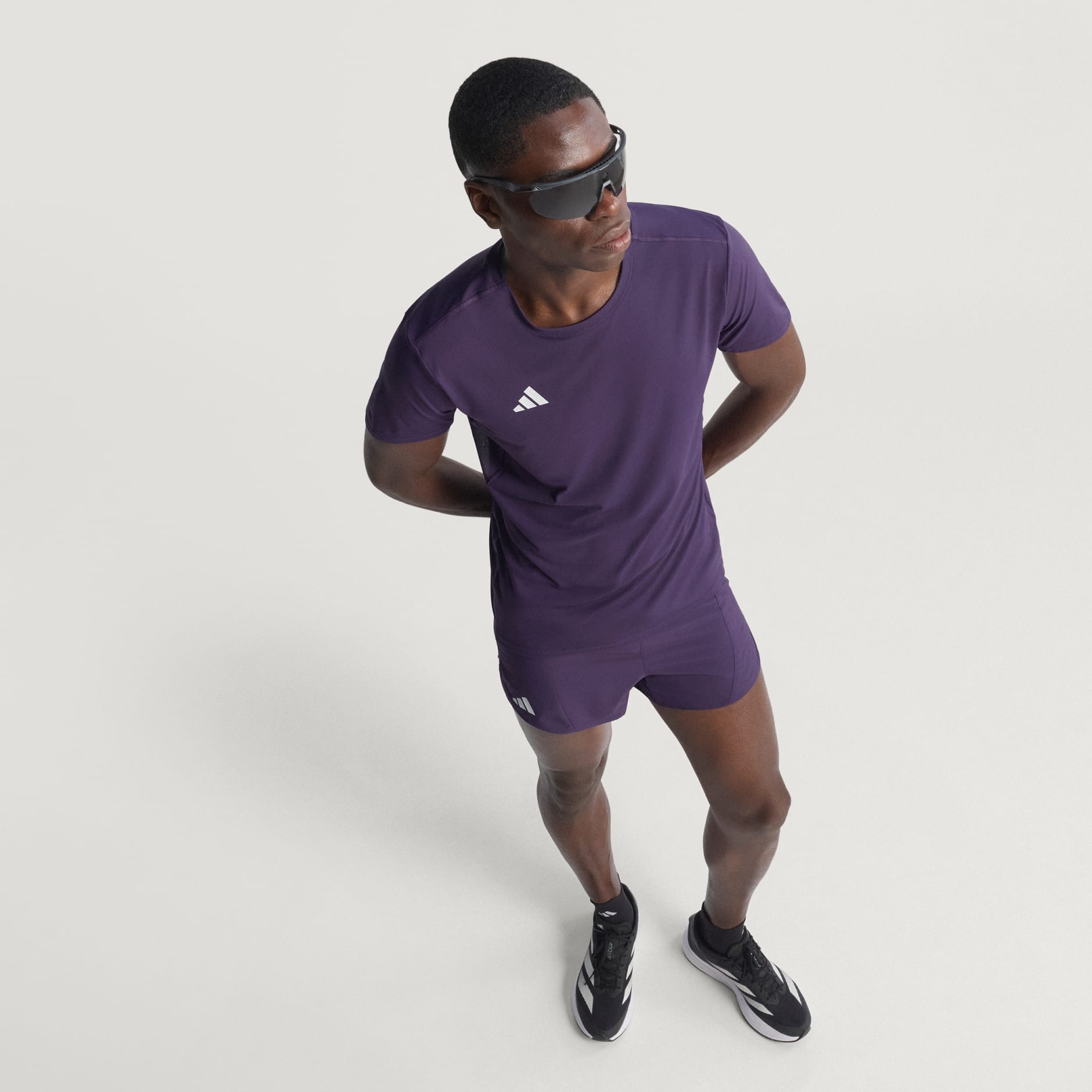 Clothing - Adizero Essentials Running Tee - Purple | adidas