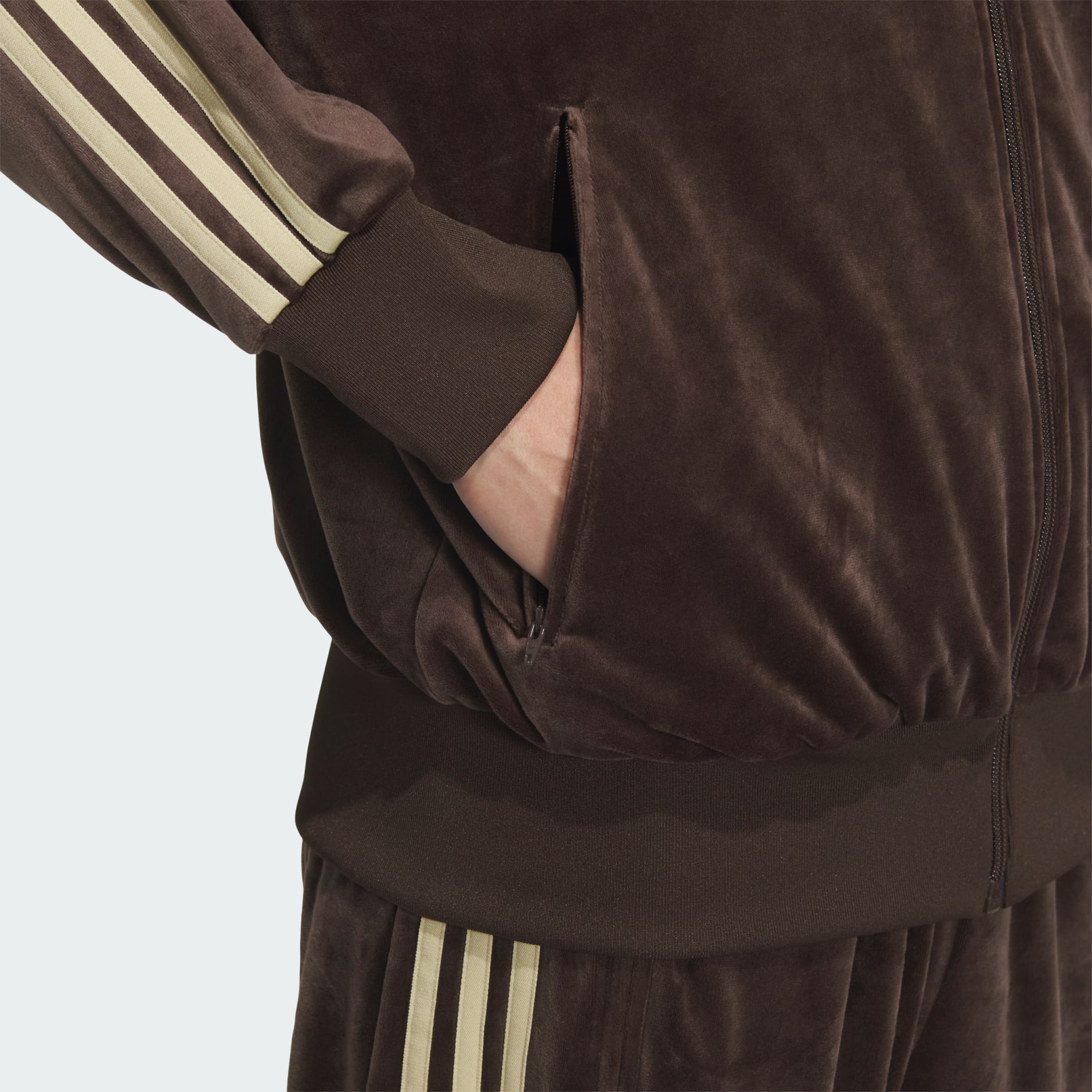 Clothing - FB TT VELOUR Track Top - Brown | adidas Oman
