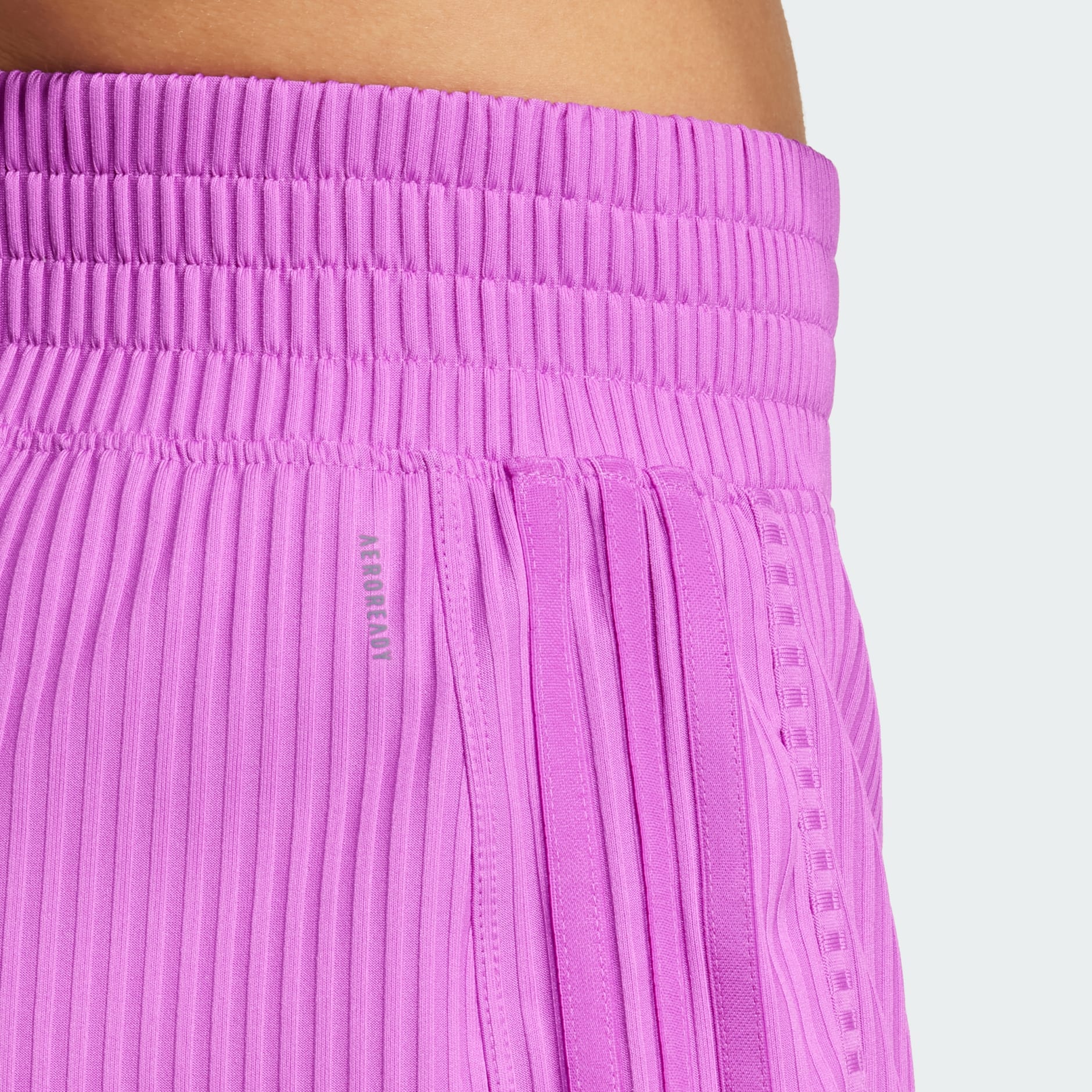 Pacer All Gym Seasonal Rib High-Rise Tonal 3-Stripes Shorts