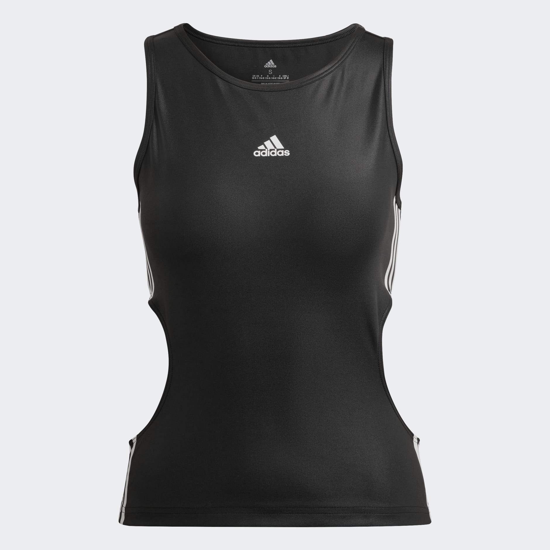 adidas Hyperglam Fitted Tank Top With Cutout Detail - Black | adidas ZA