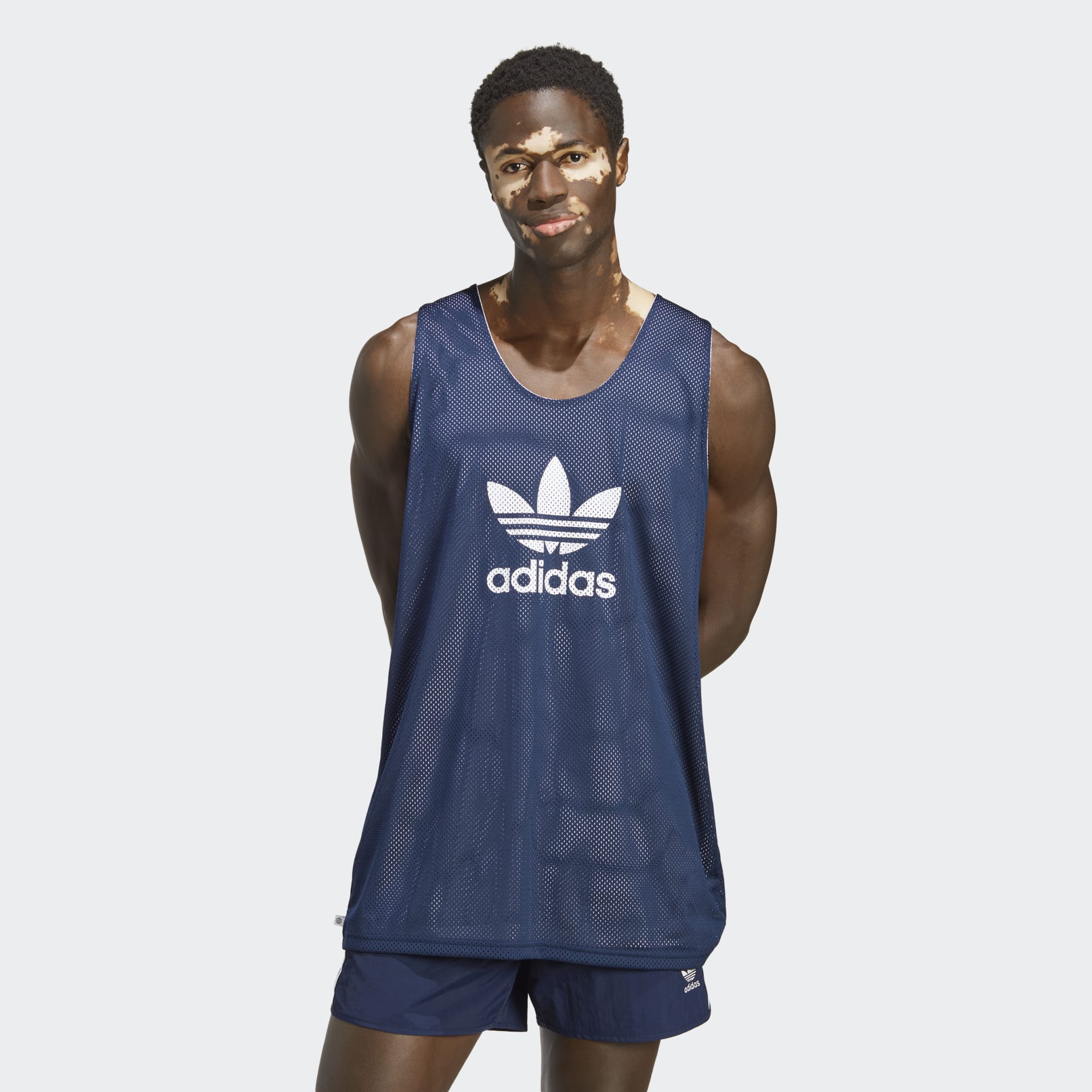 Clothing - Adicolor Classics Basketball Trefoil Jersey - Blue | adidas  Israel