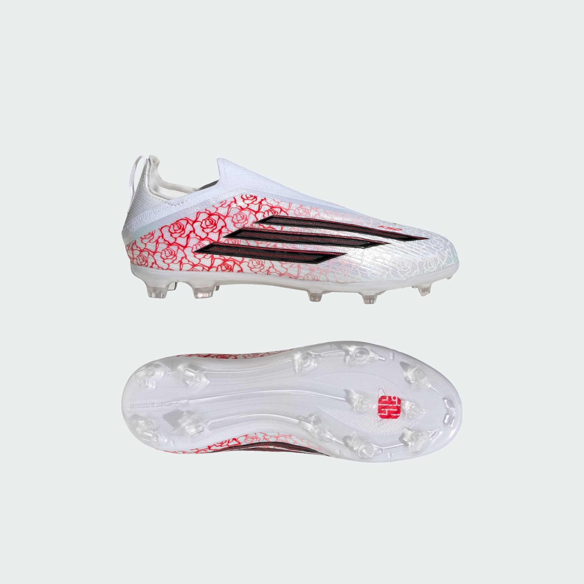 Ghete de Fotbal pentru Copii F50 Laceless pentru Teren Ferm