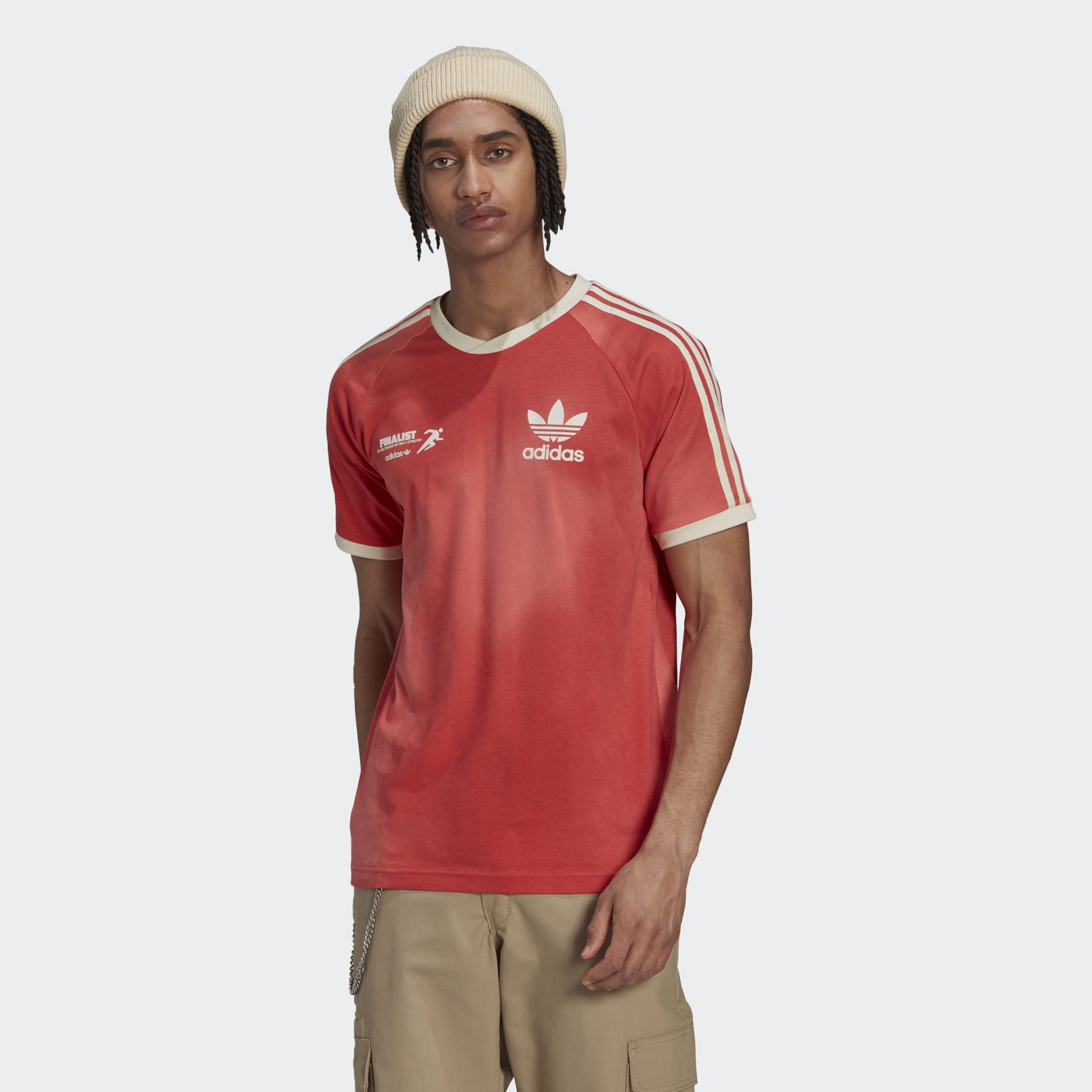 adidas Mellow Ride Club 3-Stripes Tee - Red adidas SA