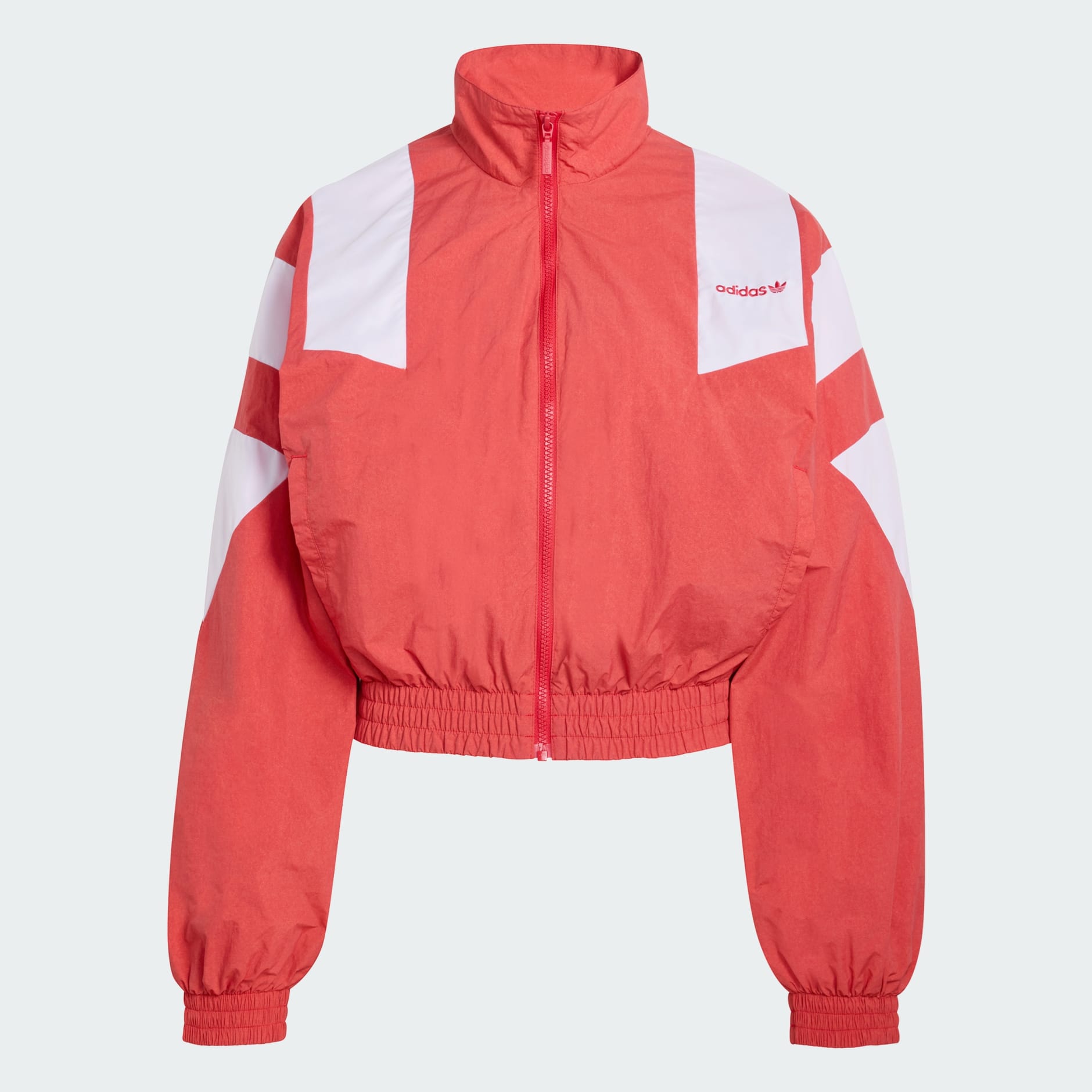 BLOCKED WASHED ZIPPED TRACKTOP
