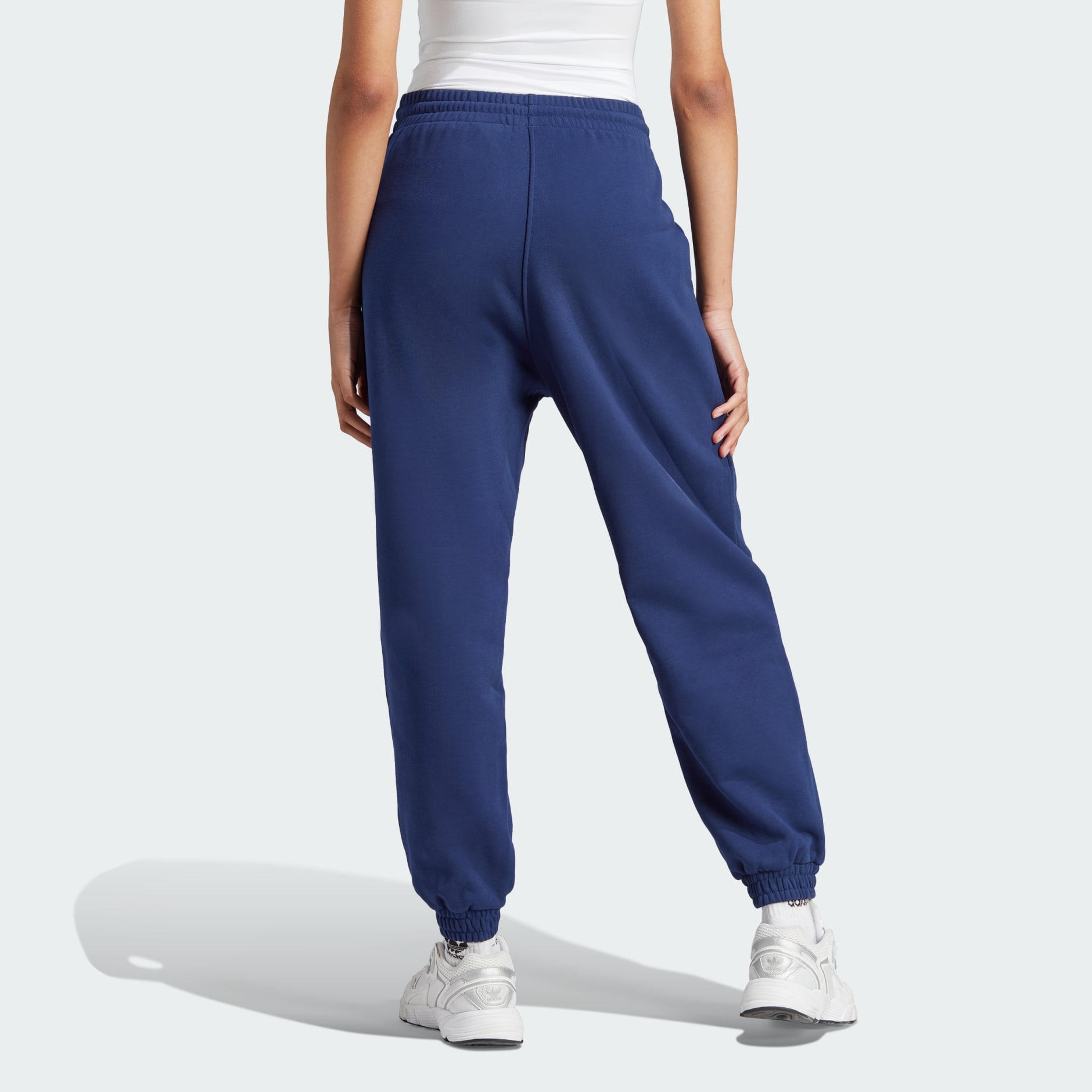 adidas Pearl Trefoil Cuffed Sweat Pants - Blue | adidas UAE
