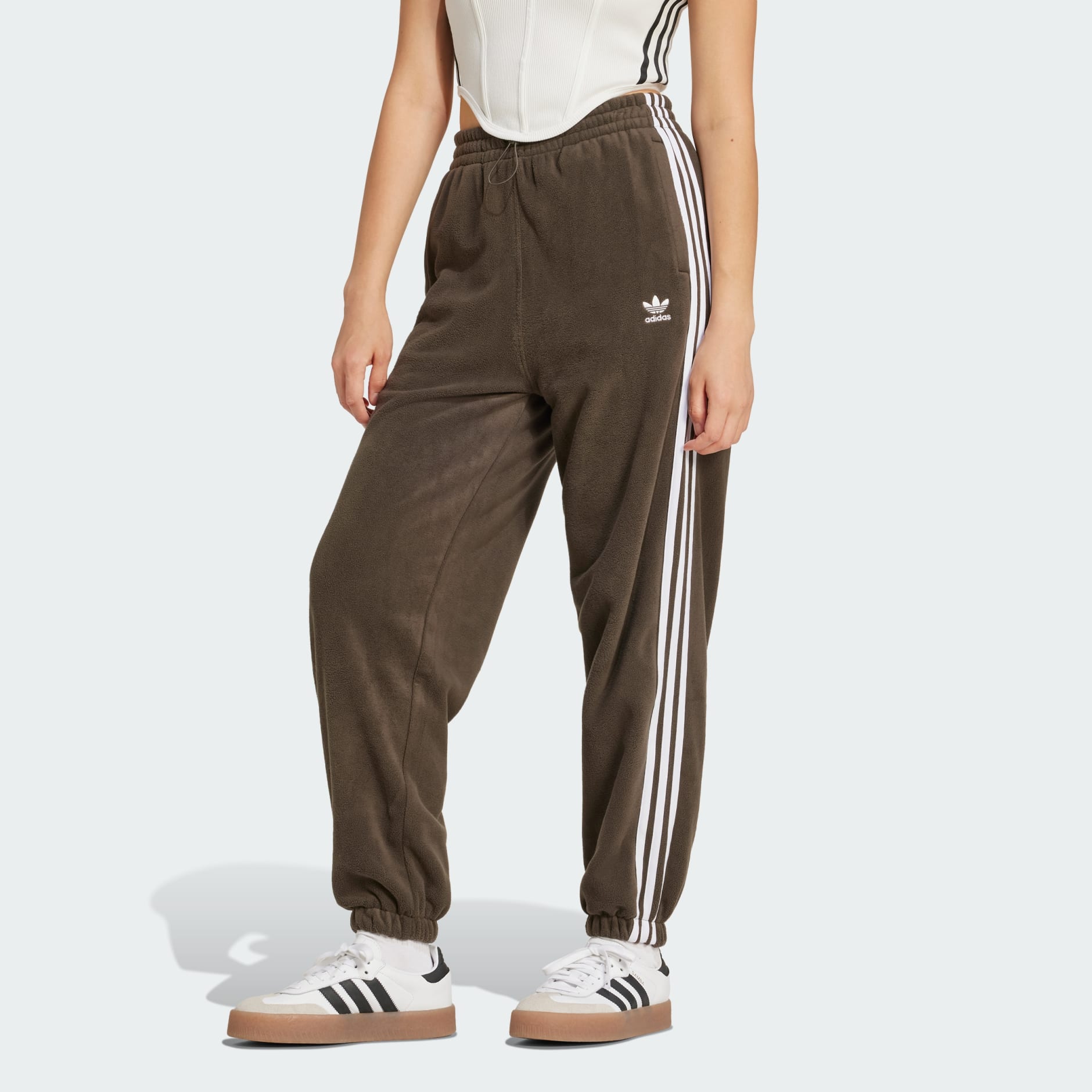 adidas Adicolor Polar Fleece Track Pants Green adidas LK