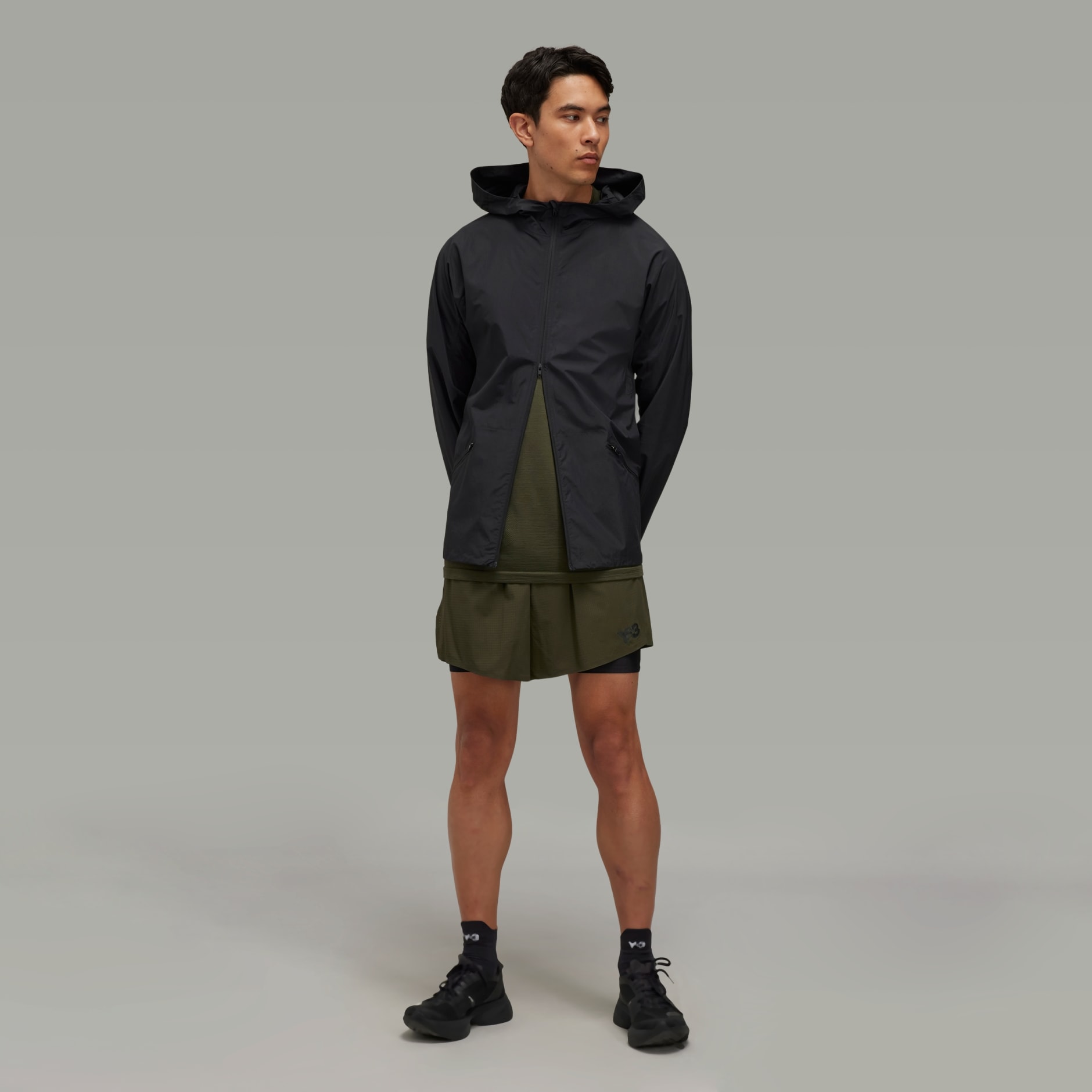 定価2.8万 Y-3 RUNNING SHORTS + TIGHTS Lサイズ Clothing - Y-3 Running Shorts with Tights - Green | adidas South