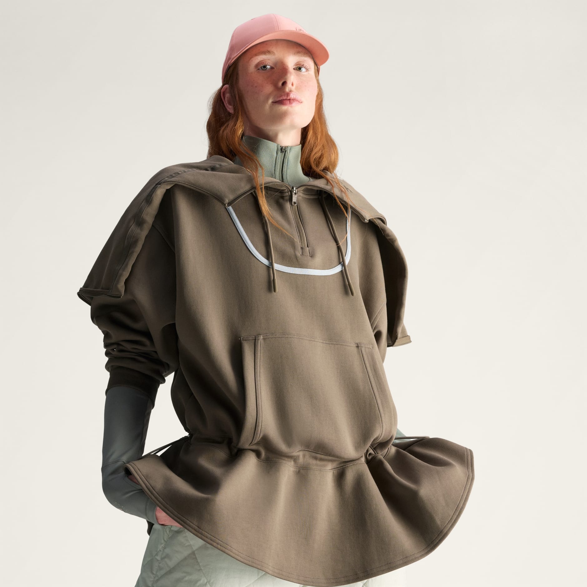 CLOTHING - adidas By Stella McCartney Peplum Hoodie - Brown