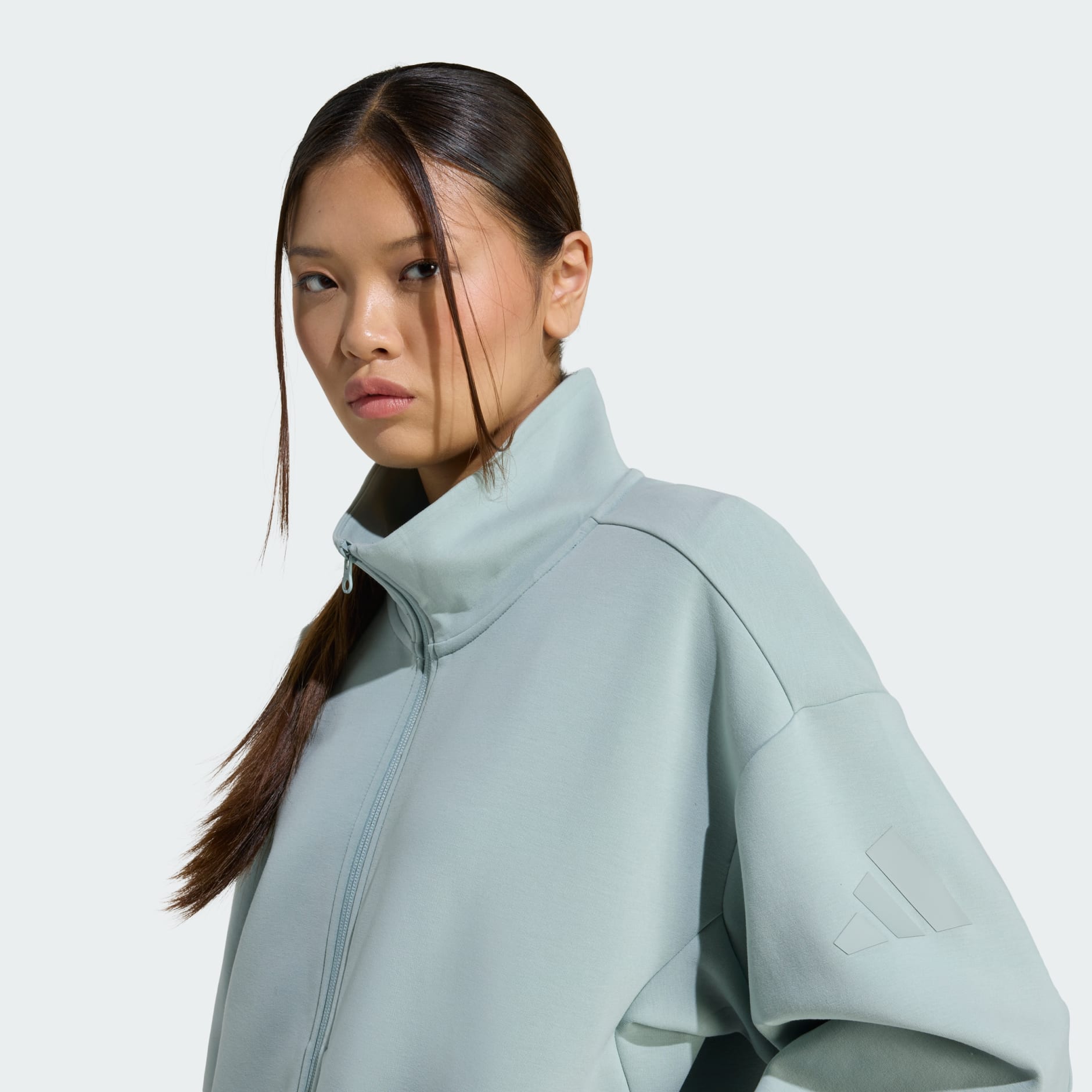 Majica &scaron;irokog kroja s patentnim zatvaračem cijelom duljinom Soft Lux