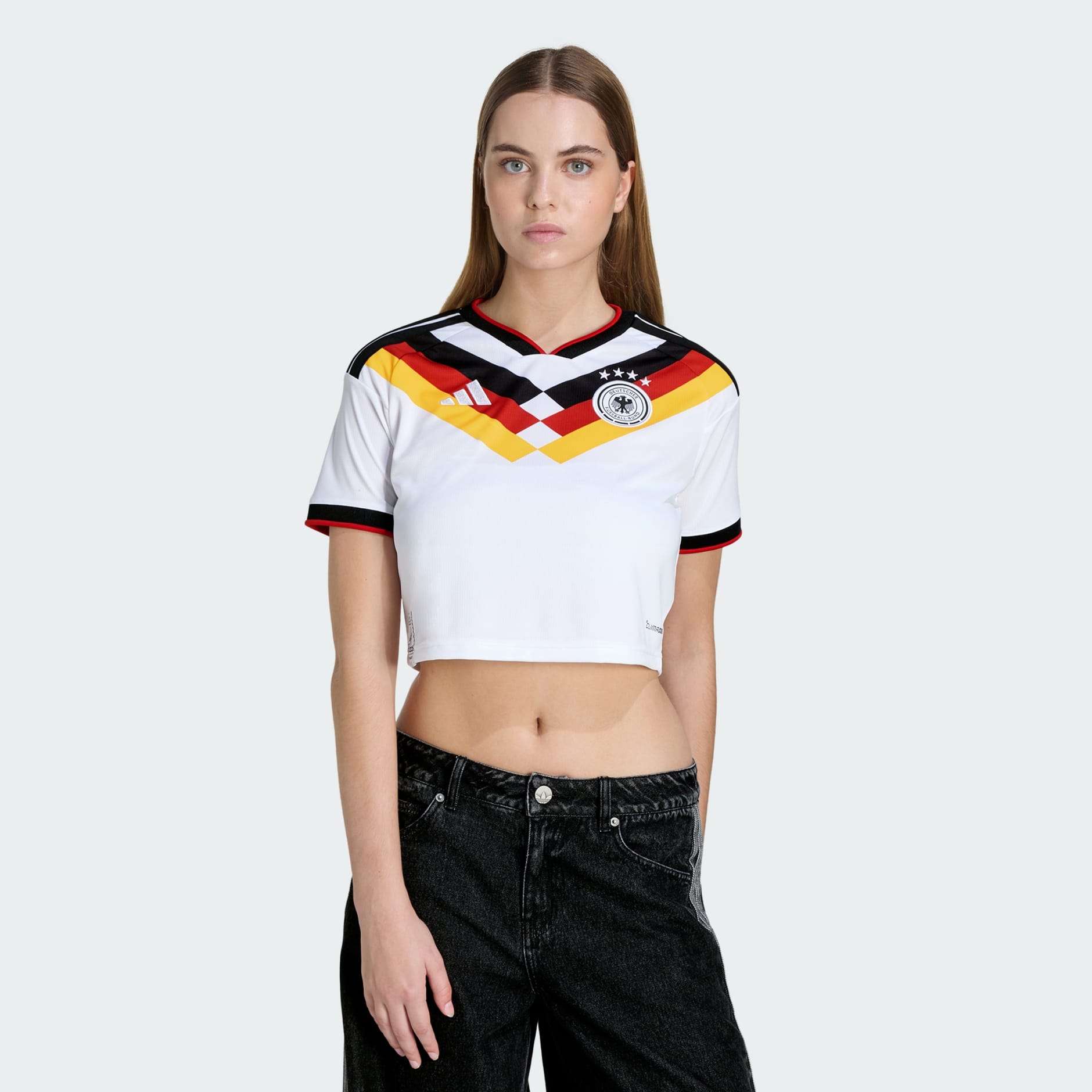 Germany 26 Home Cropped Jersey - White | adidas Hong Kong