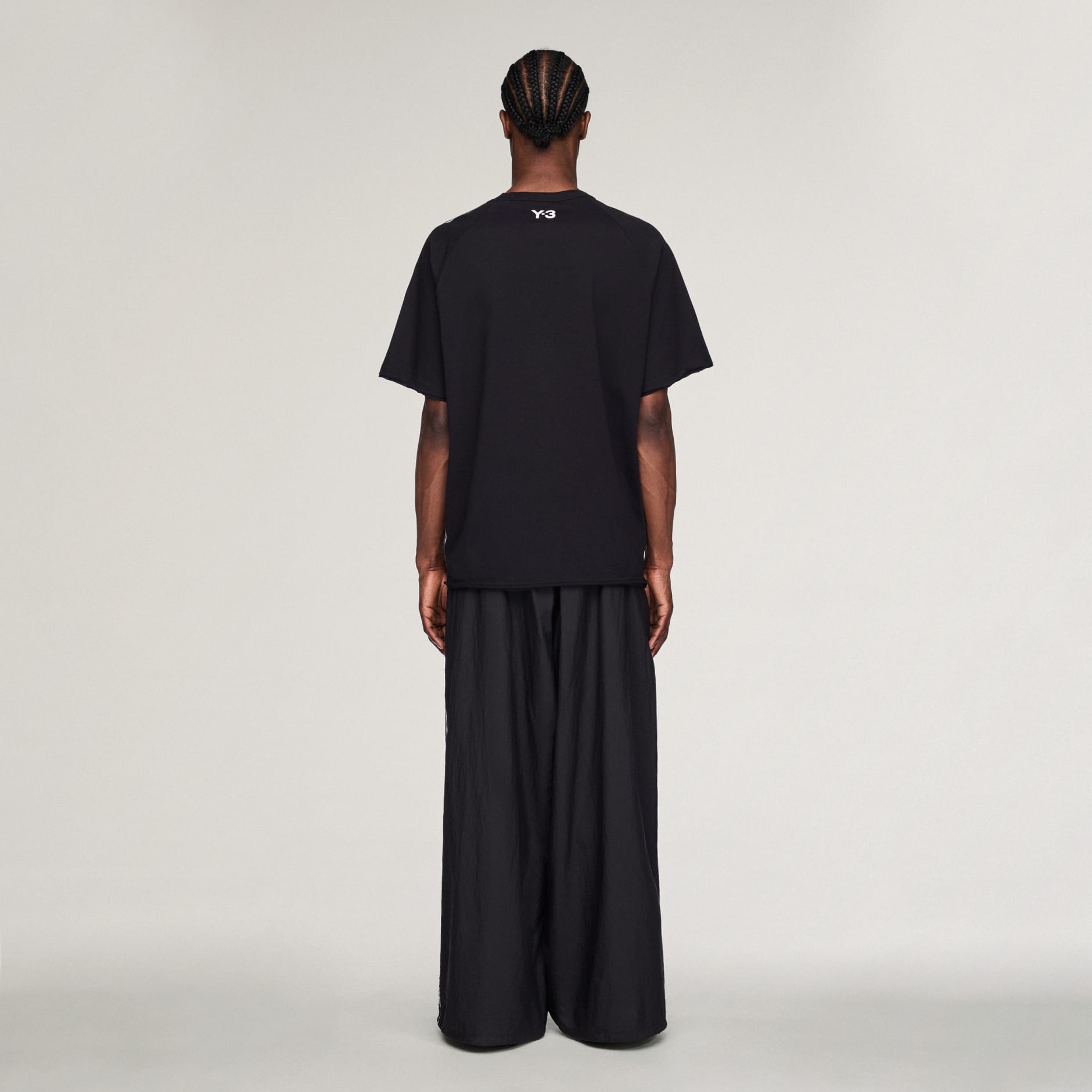 PANTALONI LARGI Y-3 RAW EDGE CU 3 DUNGI