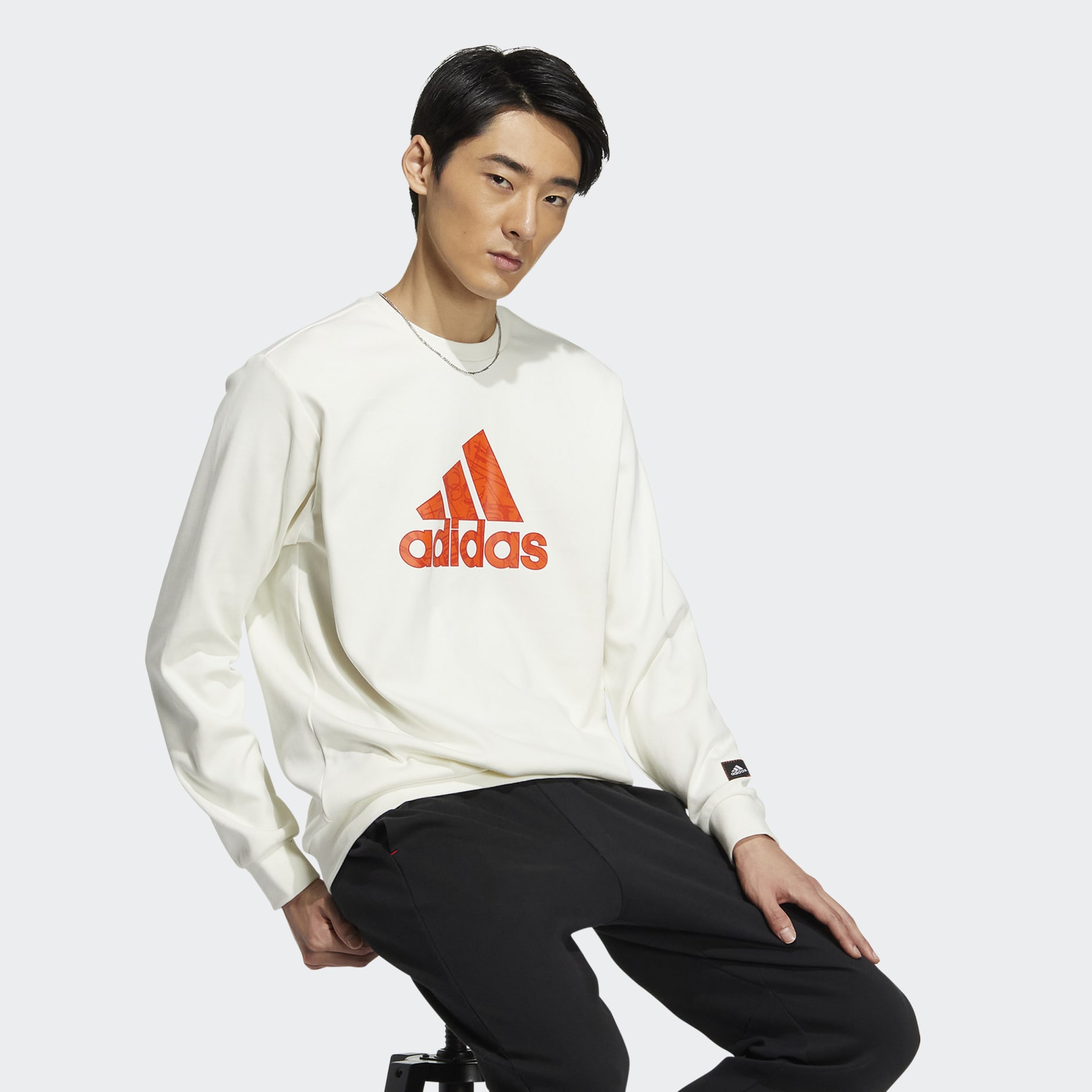 adidas street graphic crew sweatshirt