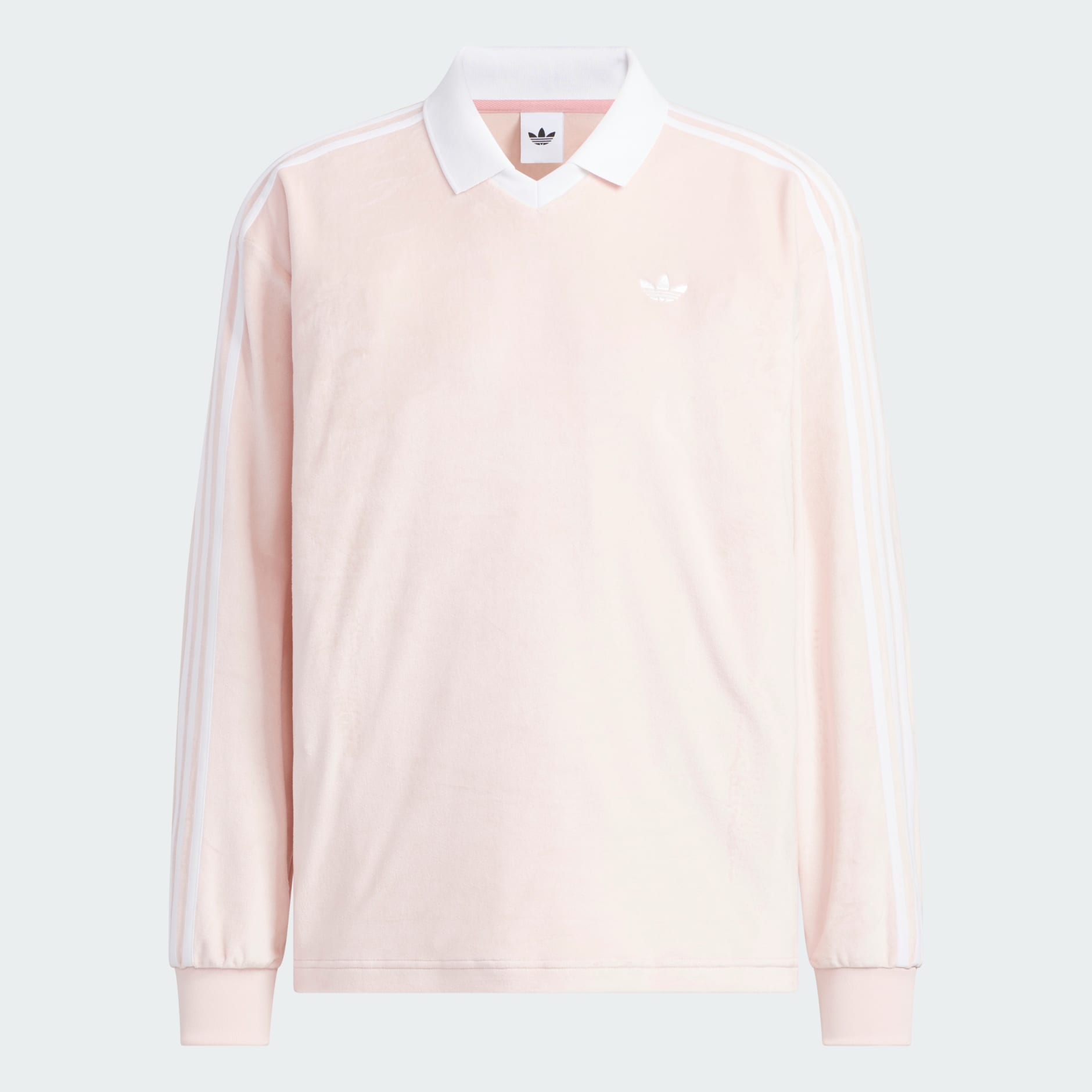 VELOUR POLO LS
