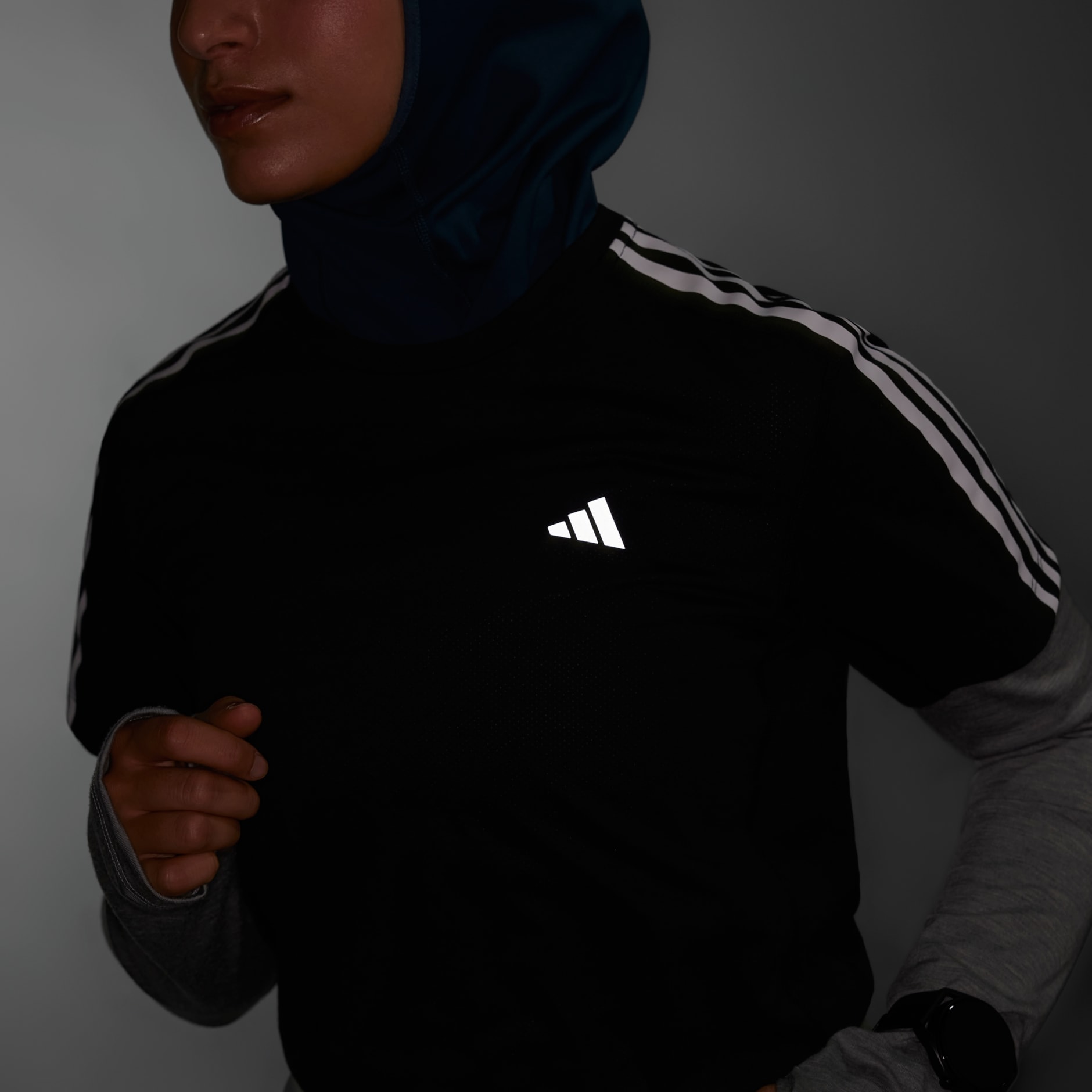 Own the Run 3-Stripes Tee